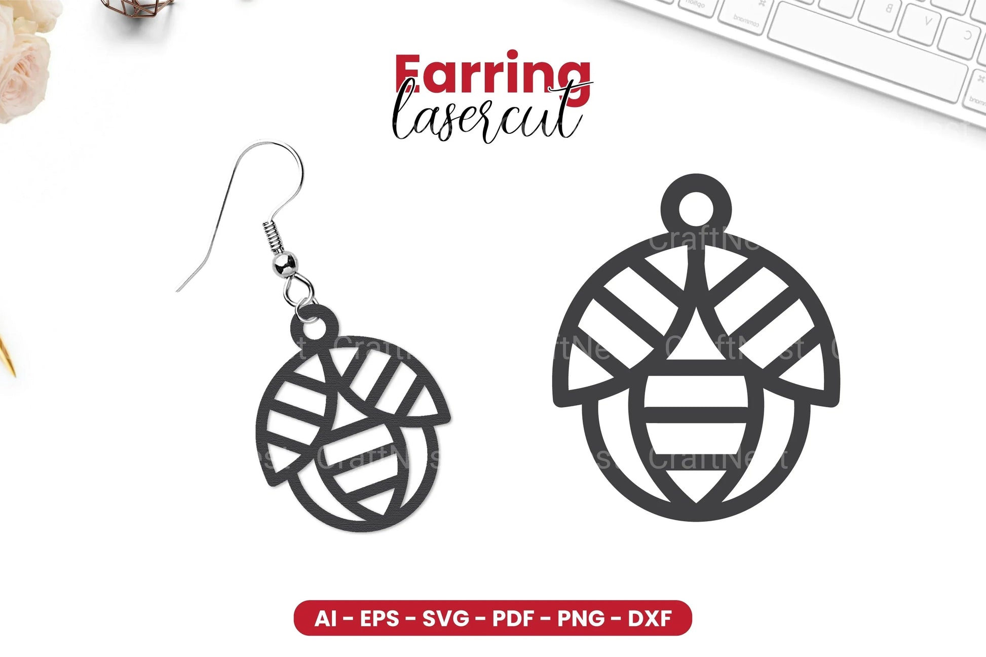 Earring Lasercut SVG Bundle - CraftNest - Digital Crafting and Art
