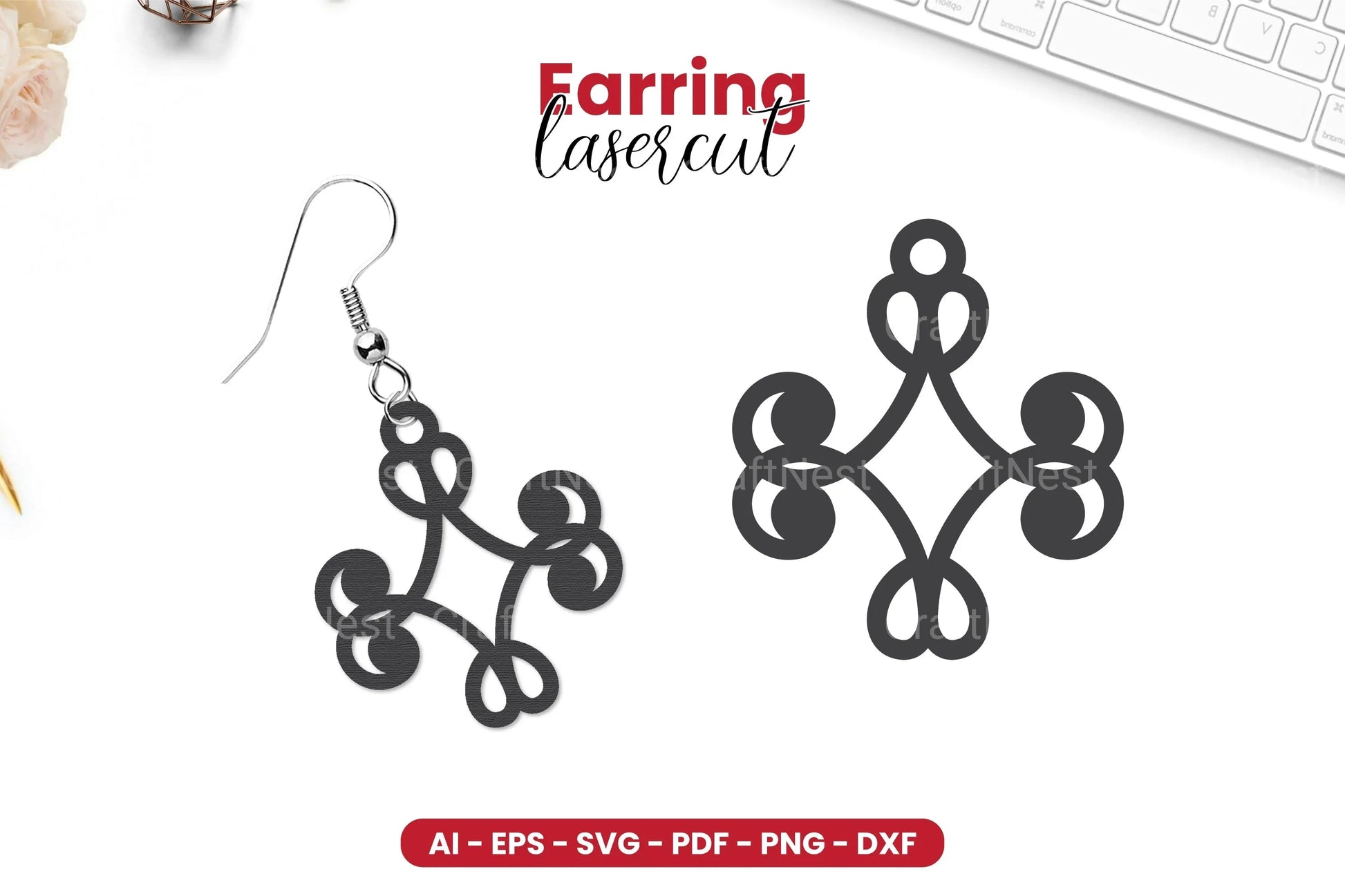 Earring Lasercut SVG Bundle - CraftNest - Digital Crafting and Art