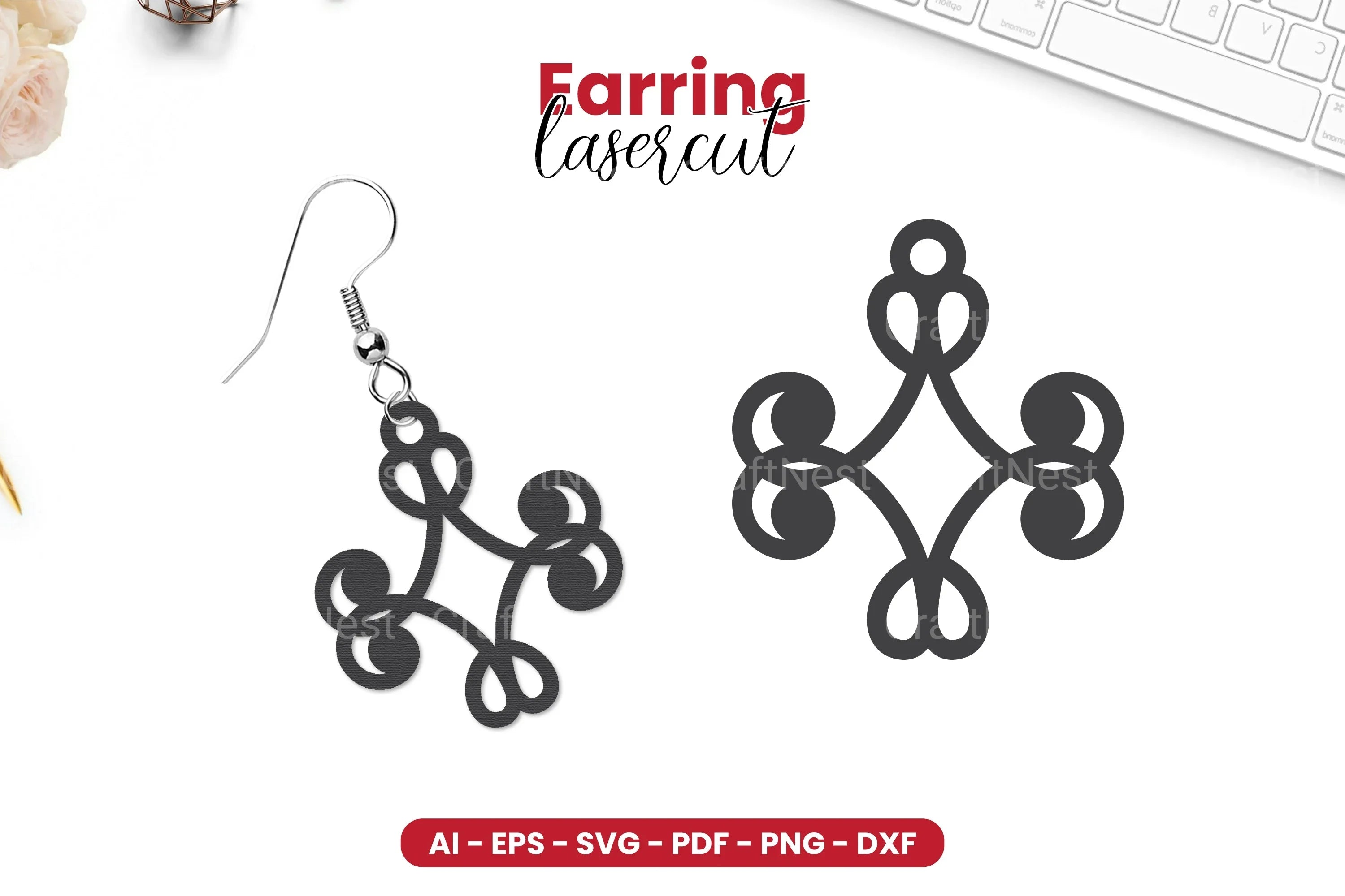 Earring Lasercut SVG Bundle - CraftNest - Digital Crafting and Art