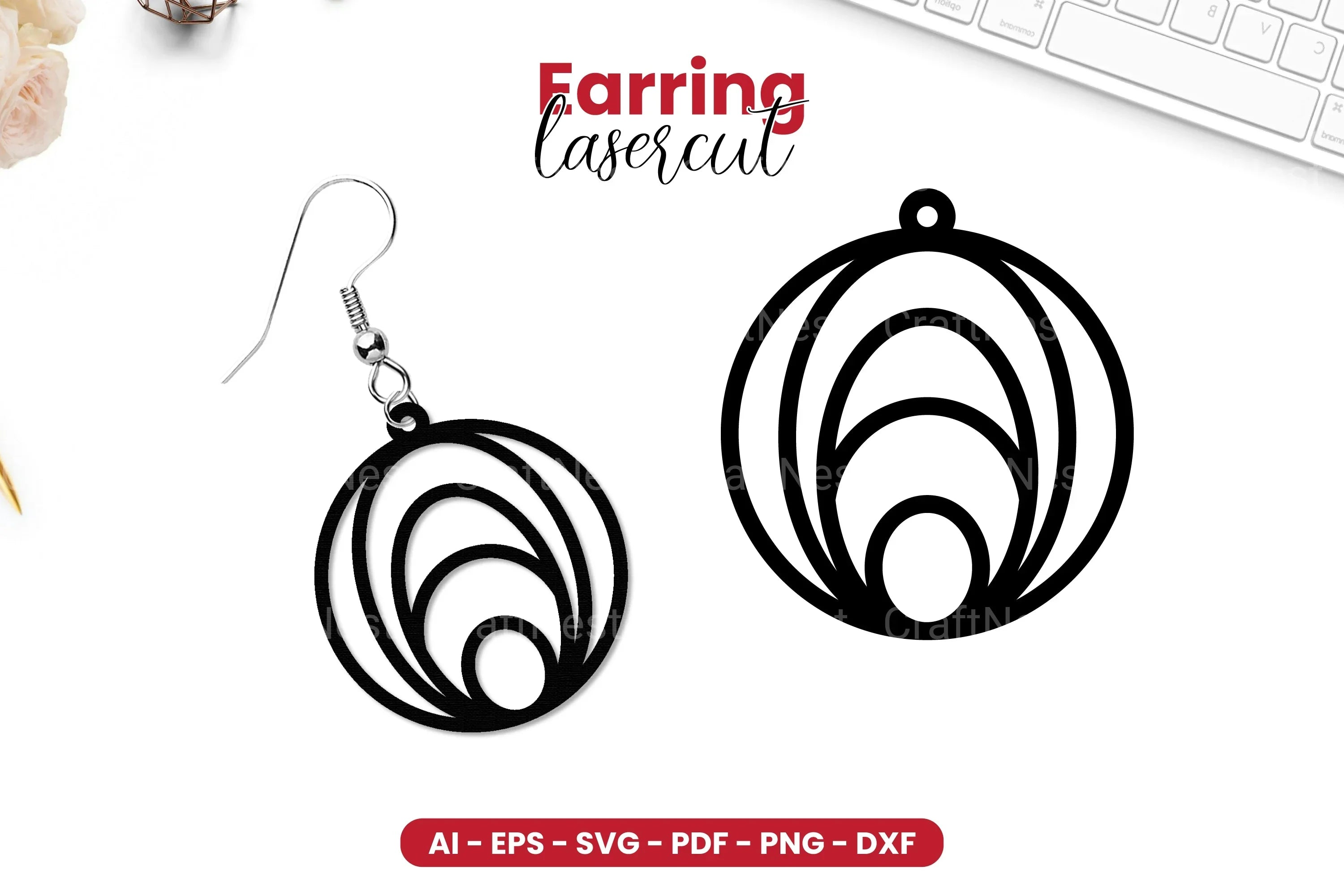 Earring Lasercut SVG Bundle - CraftNest - Digital Crafting and Art