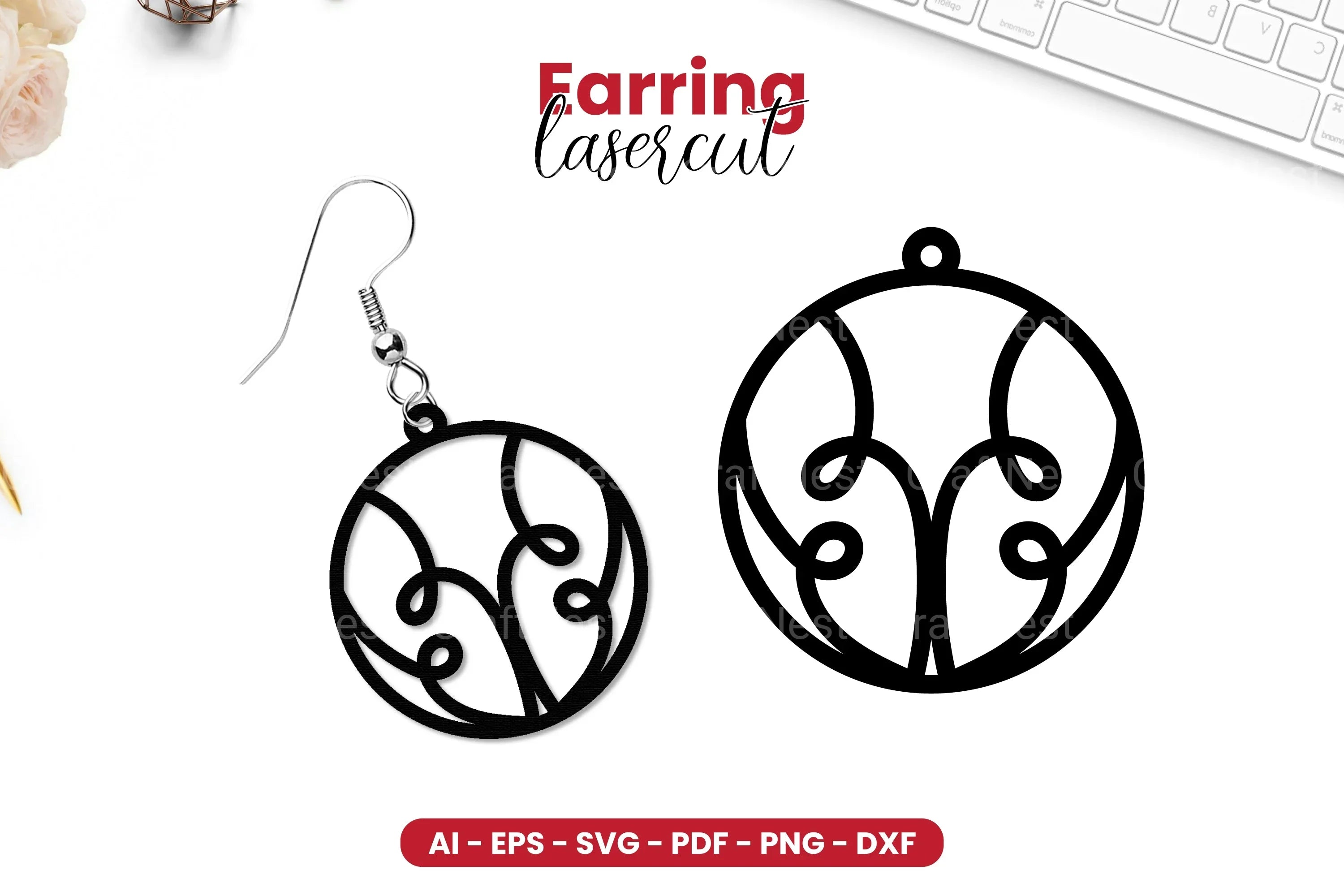 Earring Lasercut SVG Bundle - CraftNest - Digital Crafting and Art