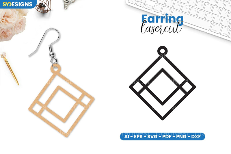 Earring Lasercut SVG Bundle - CraftNest - Digital Crafting and Art