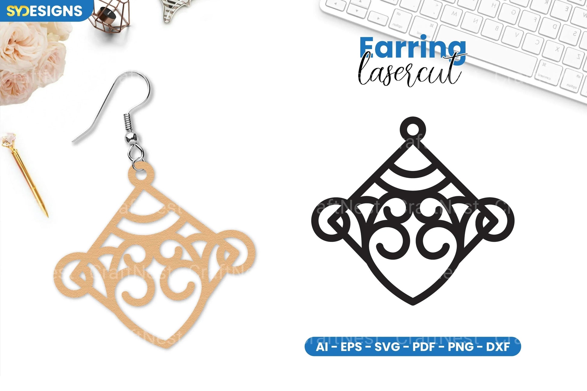 Earring Lasercut SVG Bundle - CraftNest - Digital Crafting and Art