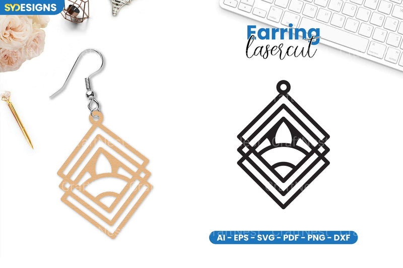 Earring Lasercut SVG Bundle - CraftNest - Digital Crafting and Art