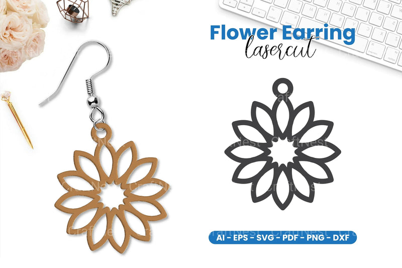 Earring Lasercut SVG Bundle - CraftNest - Digital Crafting and Art