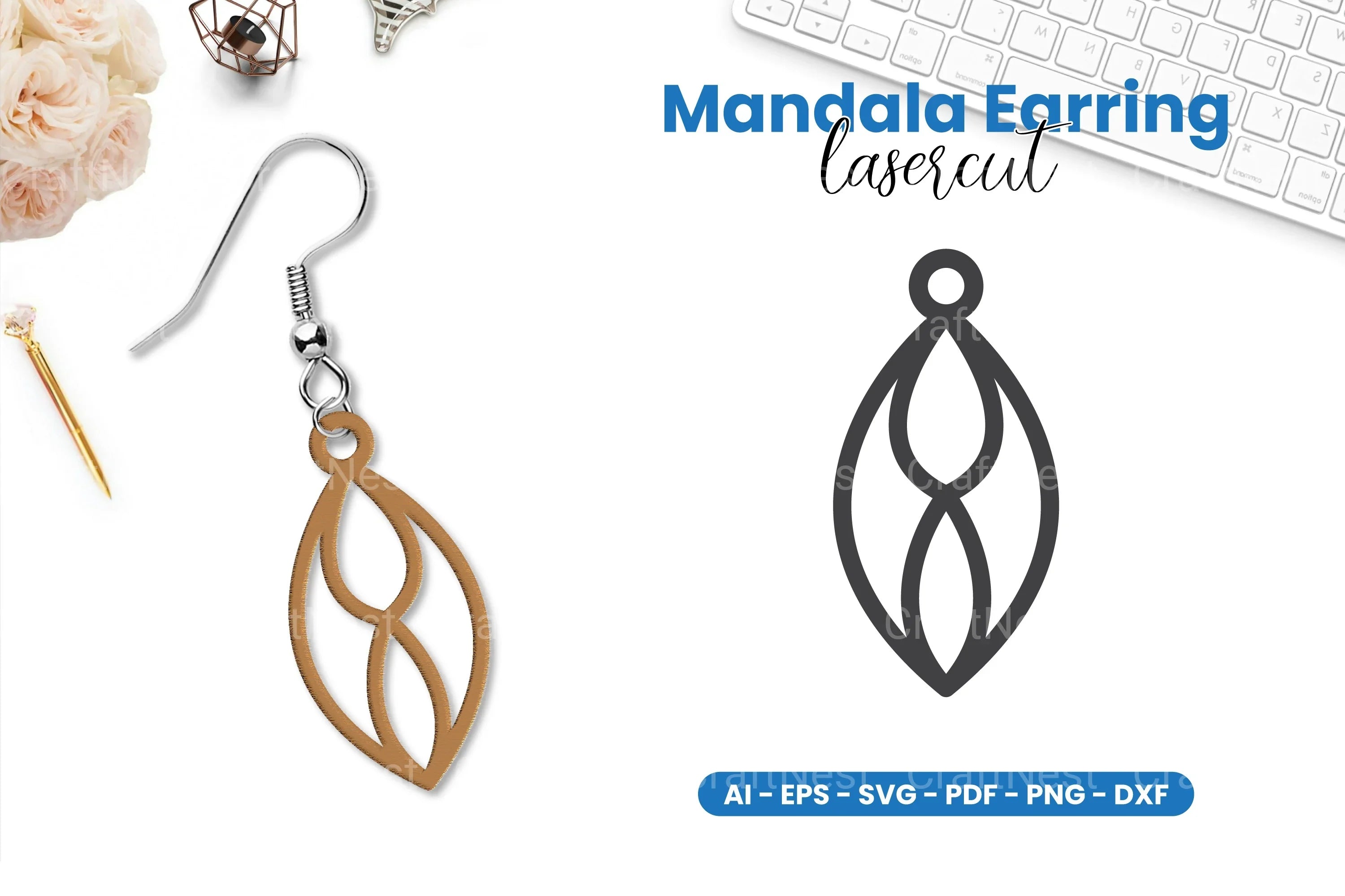 Earring Lasercut SVG Bundle - 117 Designs - CraftNest - Digital Crafting and Art