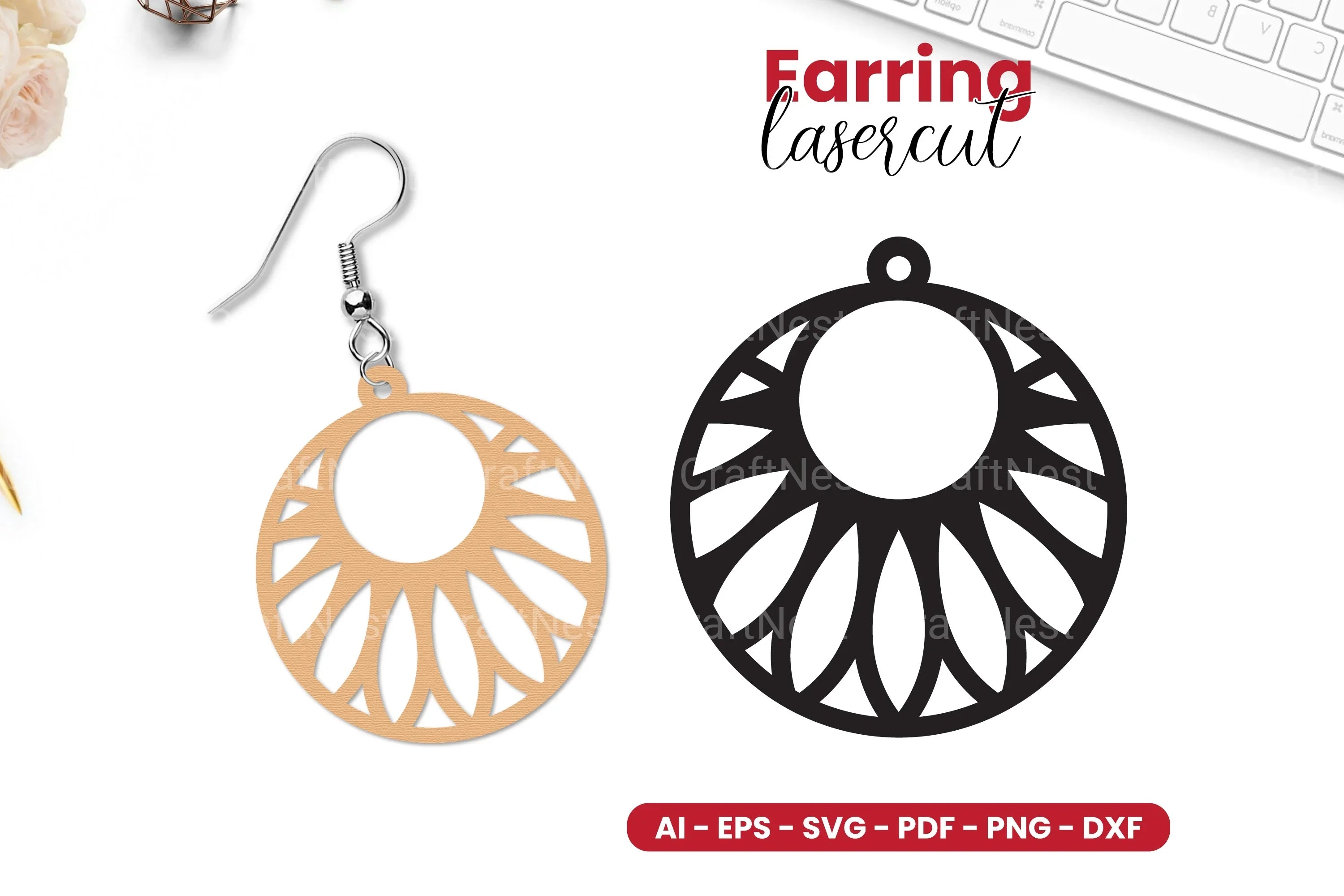 Earring Lasercut SVG Bundle - CraftNest - Digital Crafting and Art