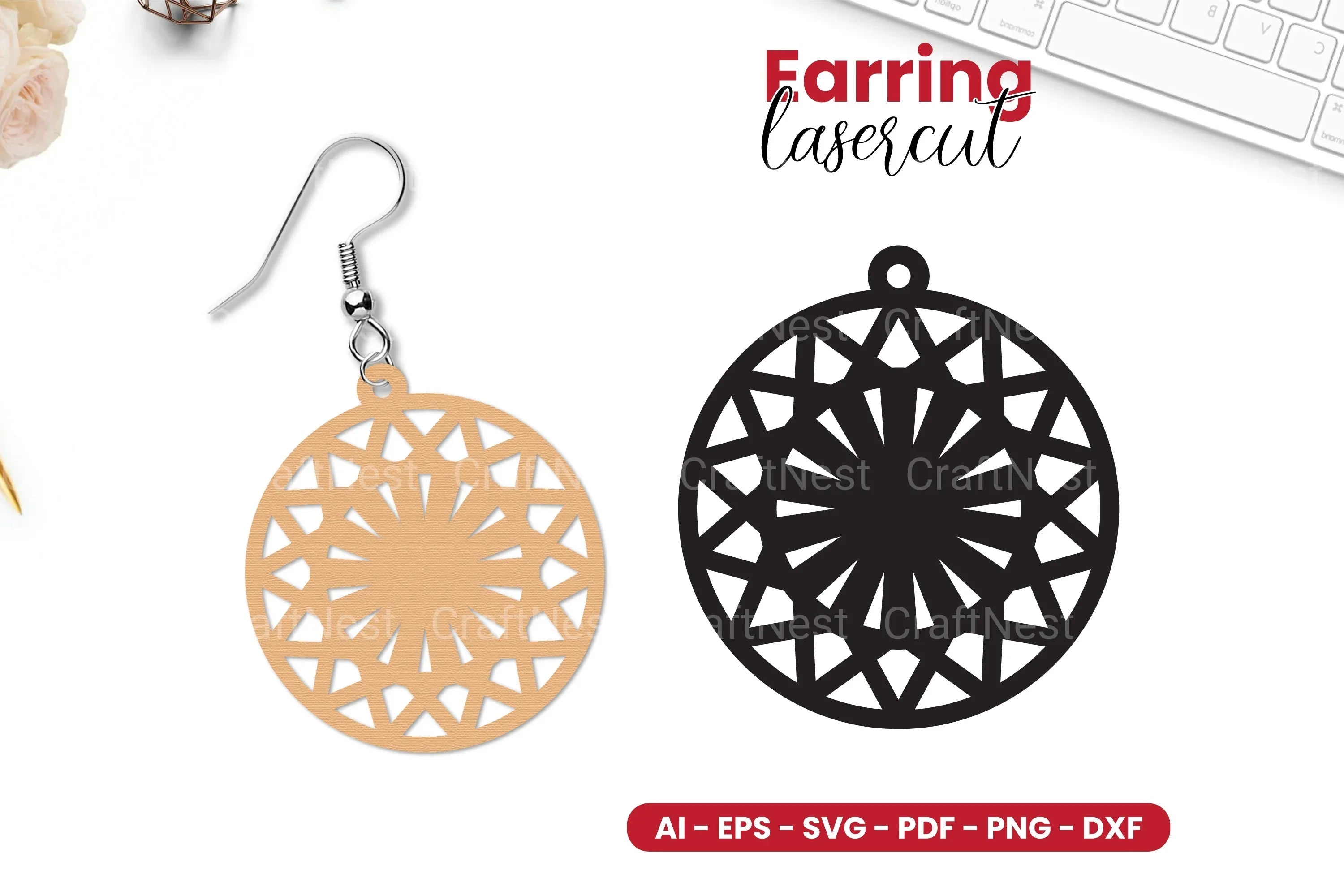 Earring Lasercut SVG Bundle - 85 Designs - CraftNest - Digital Crafting and Art