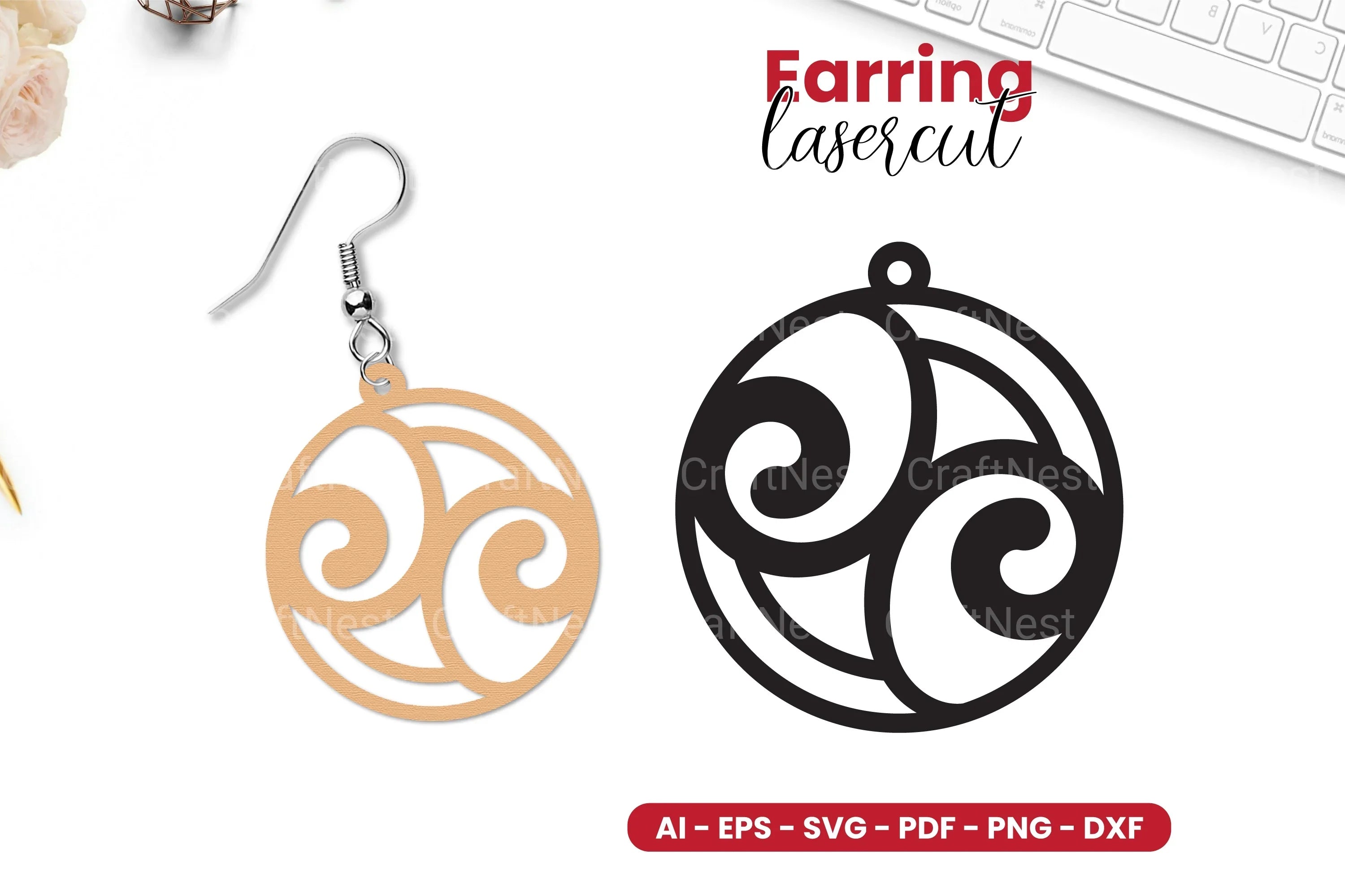 Earring Lasercut SVG Bundle - 87 Designs - CraftNest - Digital Crafting and Art
