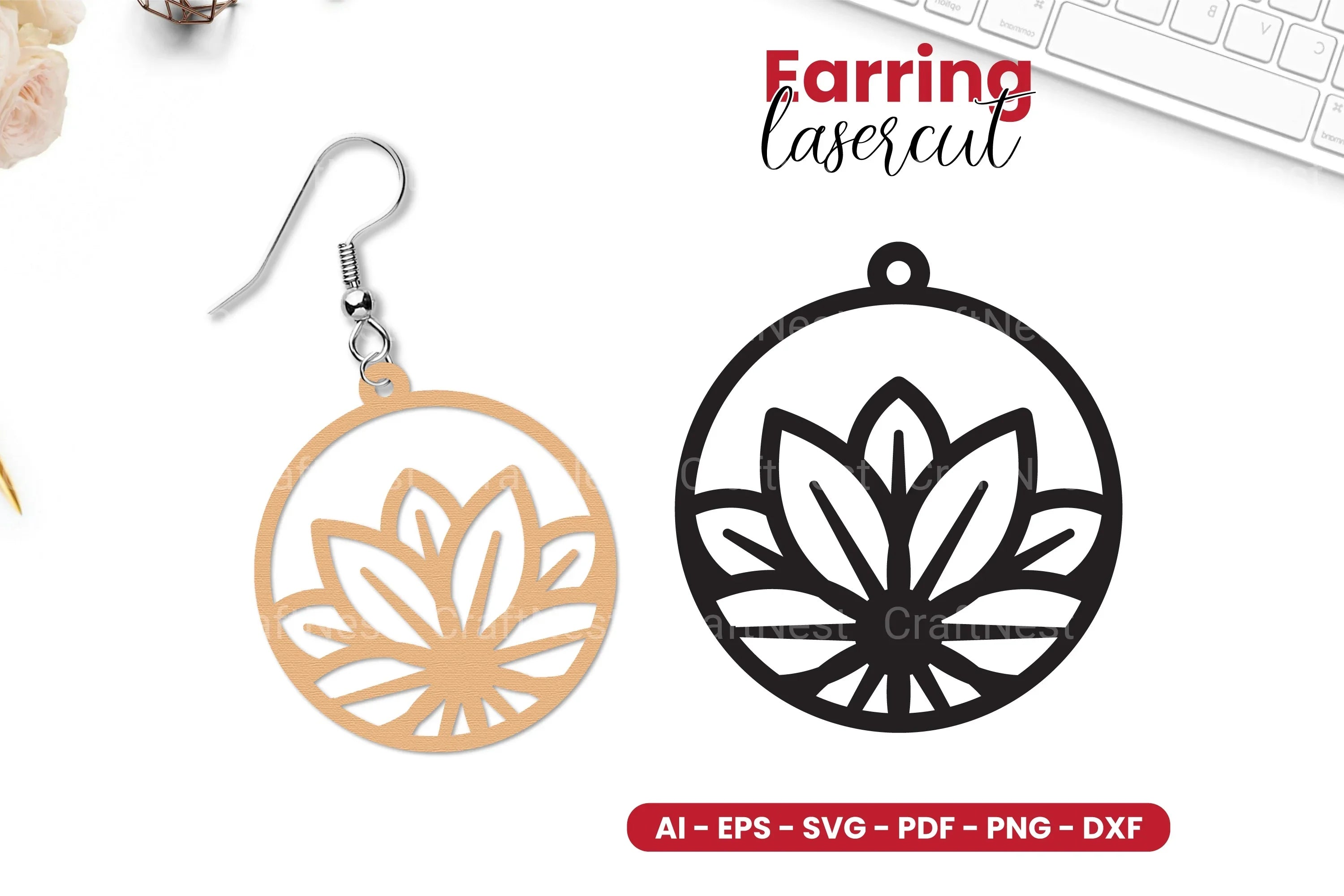 Earring Lasercut SVG Bundle - CraftNest - Digital Crafting and Art