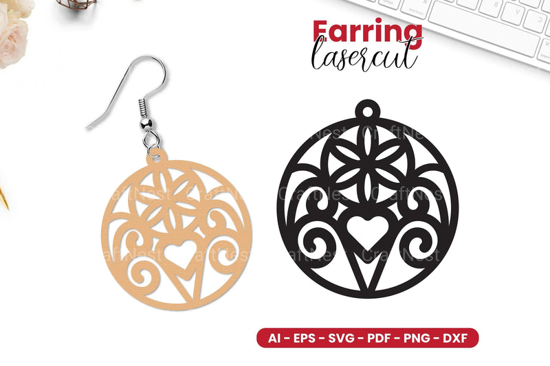 Earring Lasercut SVG Bundle - 90 Designs - CraftNest - Digital Crafting and Art