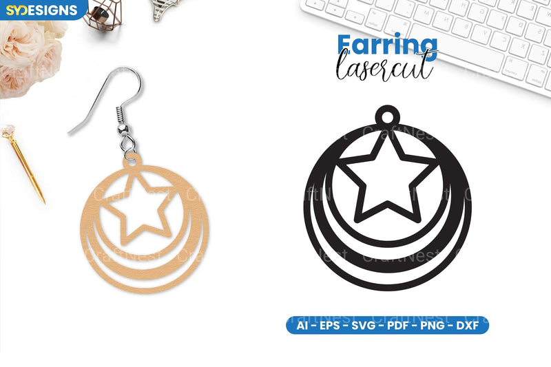 Earring Lasercut SVG Bundle - CraftNest - Digital Crafting and Art