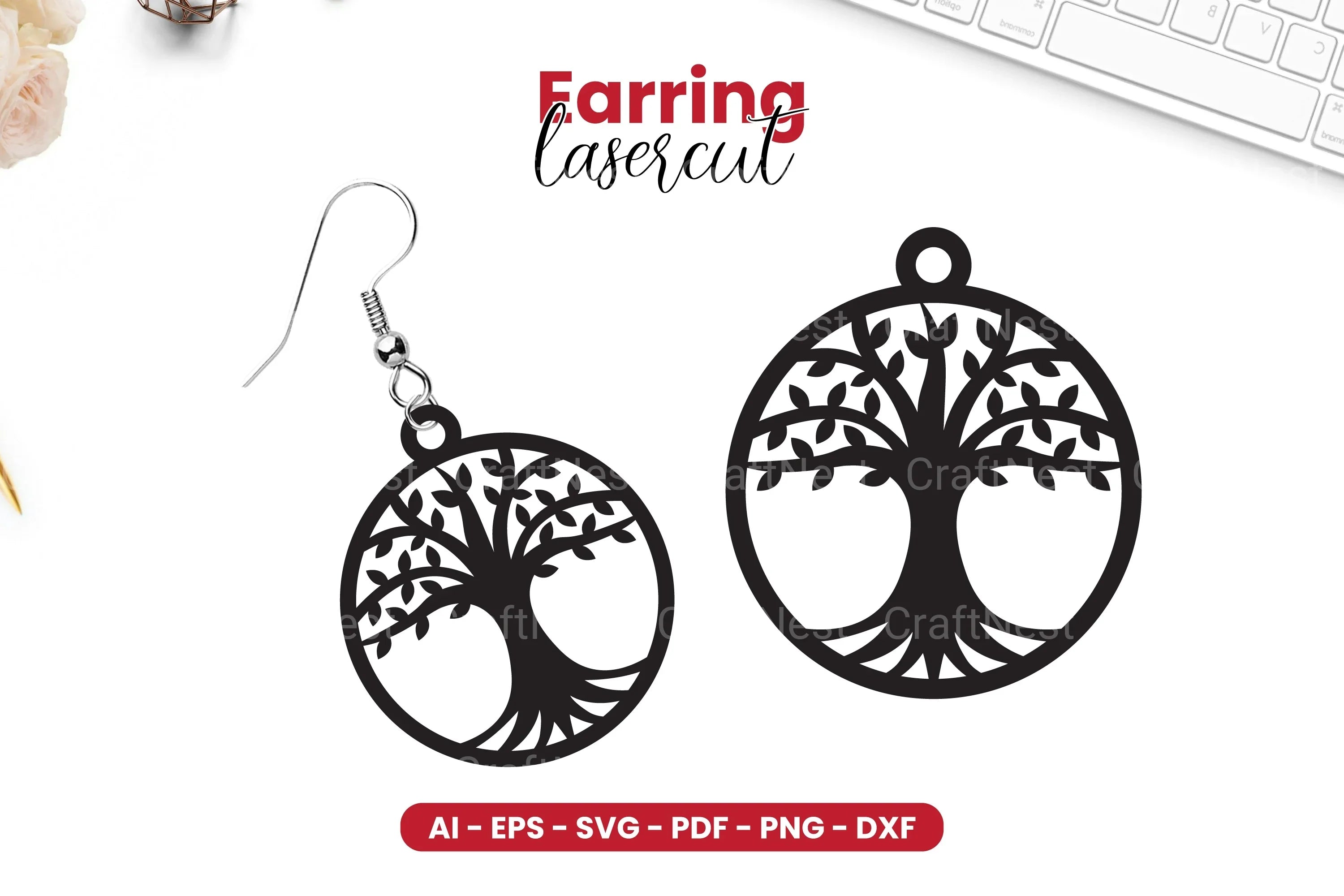 Earring Lasercut SVG Bundle - CraftNest - Digital Crafting and Art