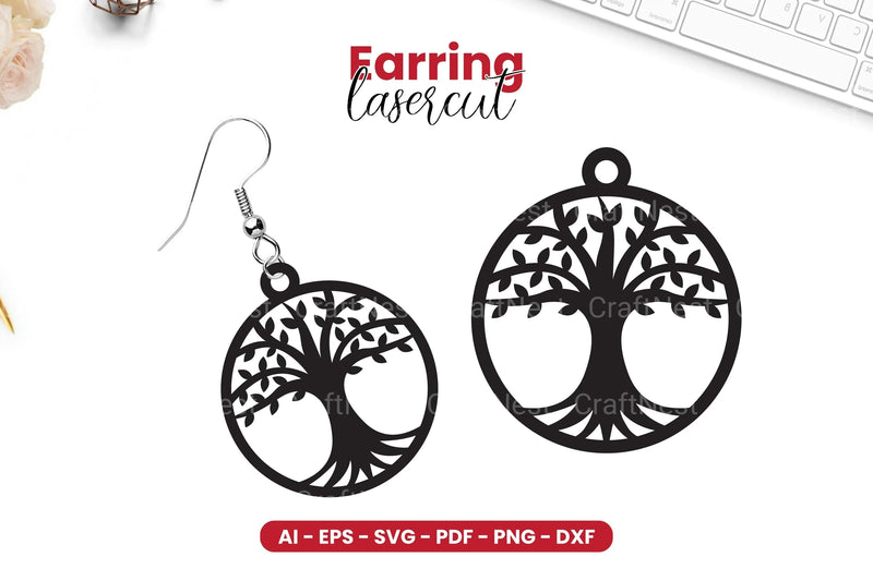 Earring Lasercut SVG Bundle - CraftNest - Digital Crafting and Art