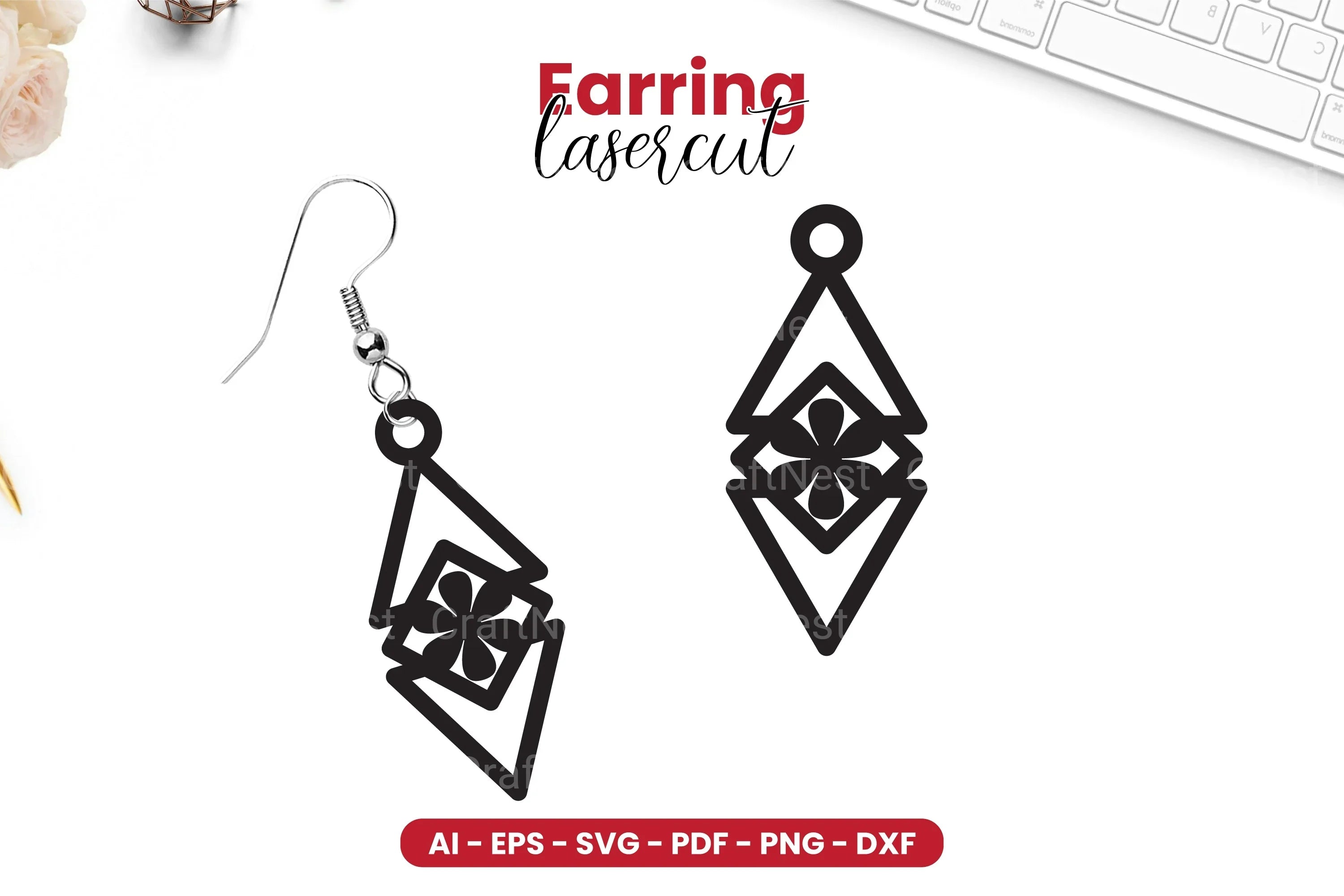 Earring Lasercut SVG Bundle - CraftNest - Digital Crafting and Art