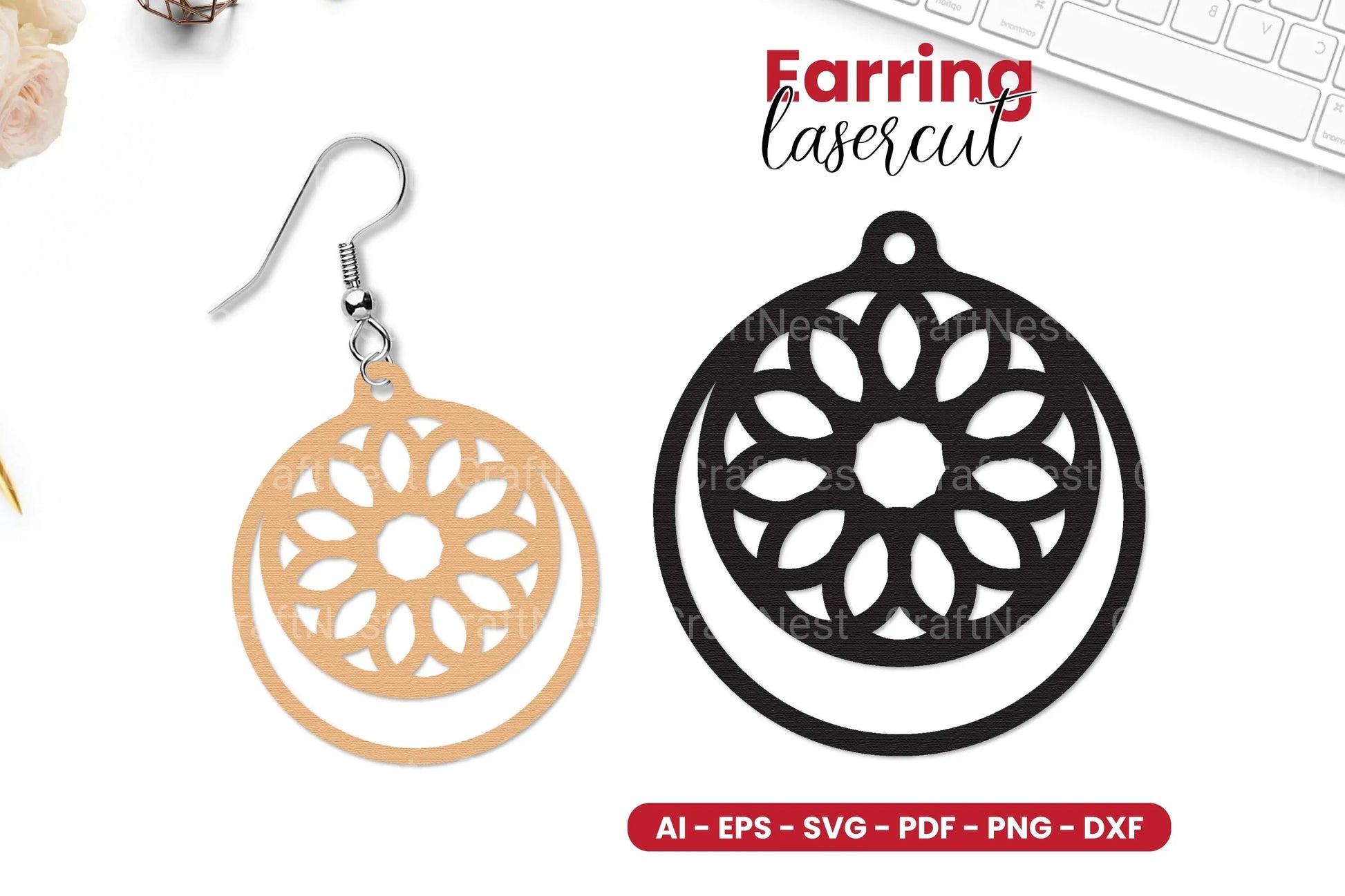 Earring Lasercut SVG Bundle - CraftNest - Digital Crafting and Art