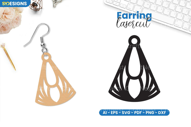 Earring Lasercut SVG Bundle - 21 Designs - CraftNest - Digital Crafting and Art