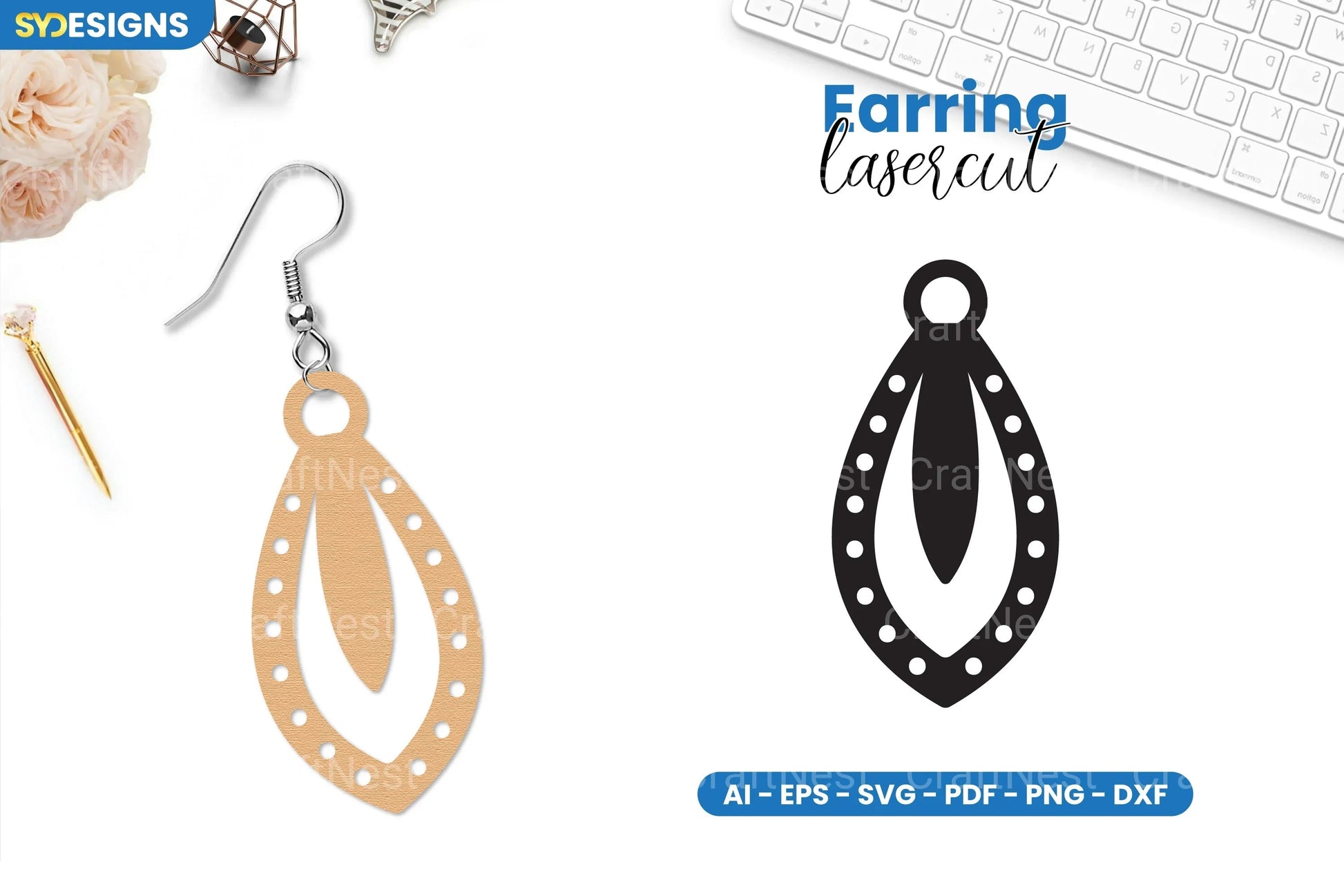 Earring Lasercut SVG Bundle - CraftNest - Digital Crafting and Art