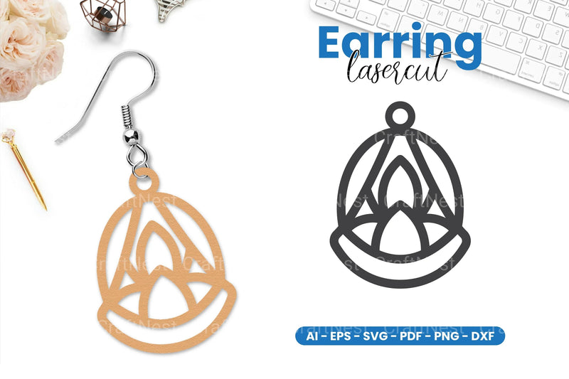 Earring Lasercut SVG Bundle - 25 Designs - CraftNest - Digital Crafting and Art