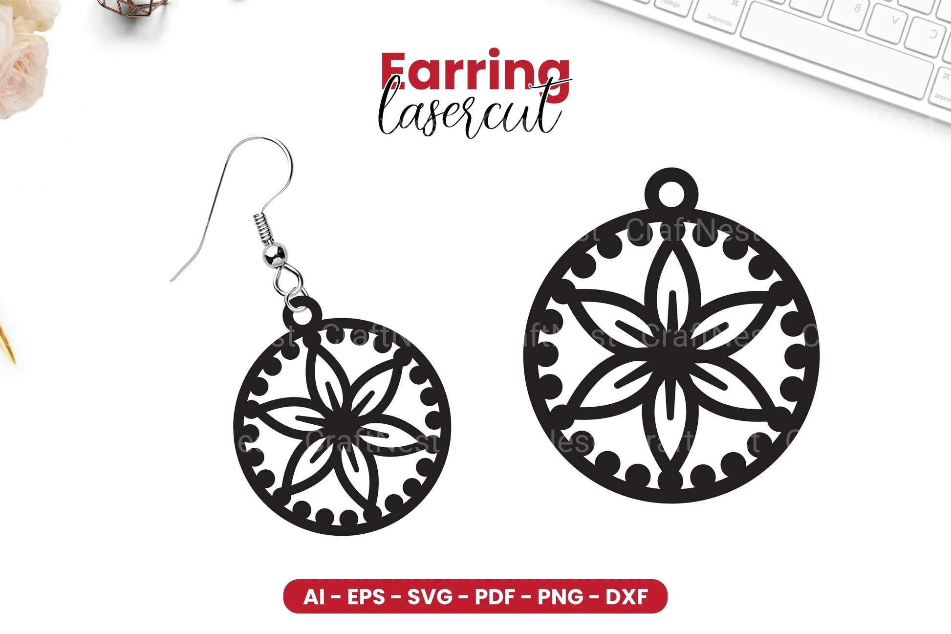 Earring Lasercut SVG Bundle - CraftNest - Digital Crafting and Art