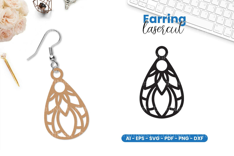 Earring Lasercut SVG Bundle - CraftNest - Digital Crafting and Art