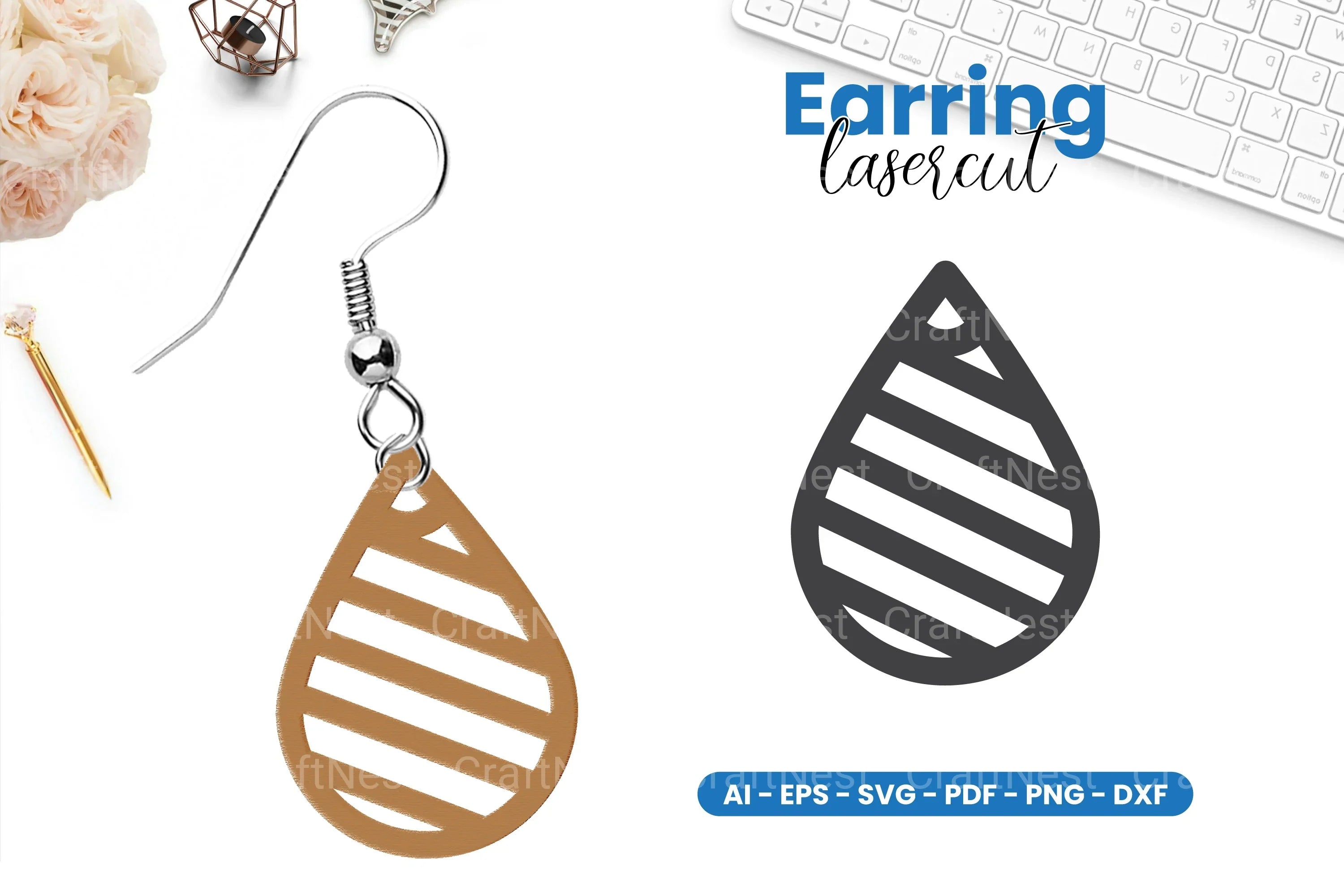 Earring Lasercut SVG Bundle - CraftNest - Digital Crafting and Art