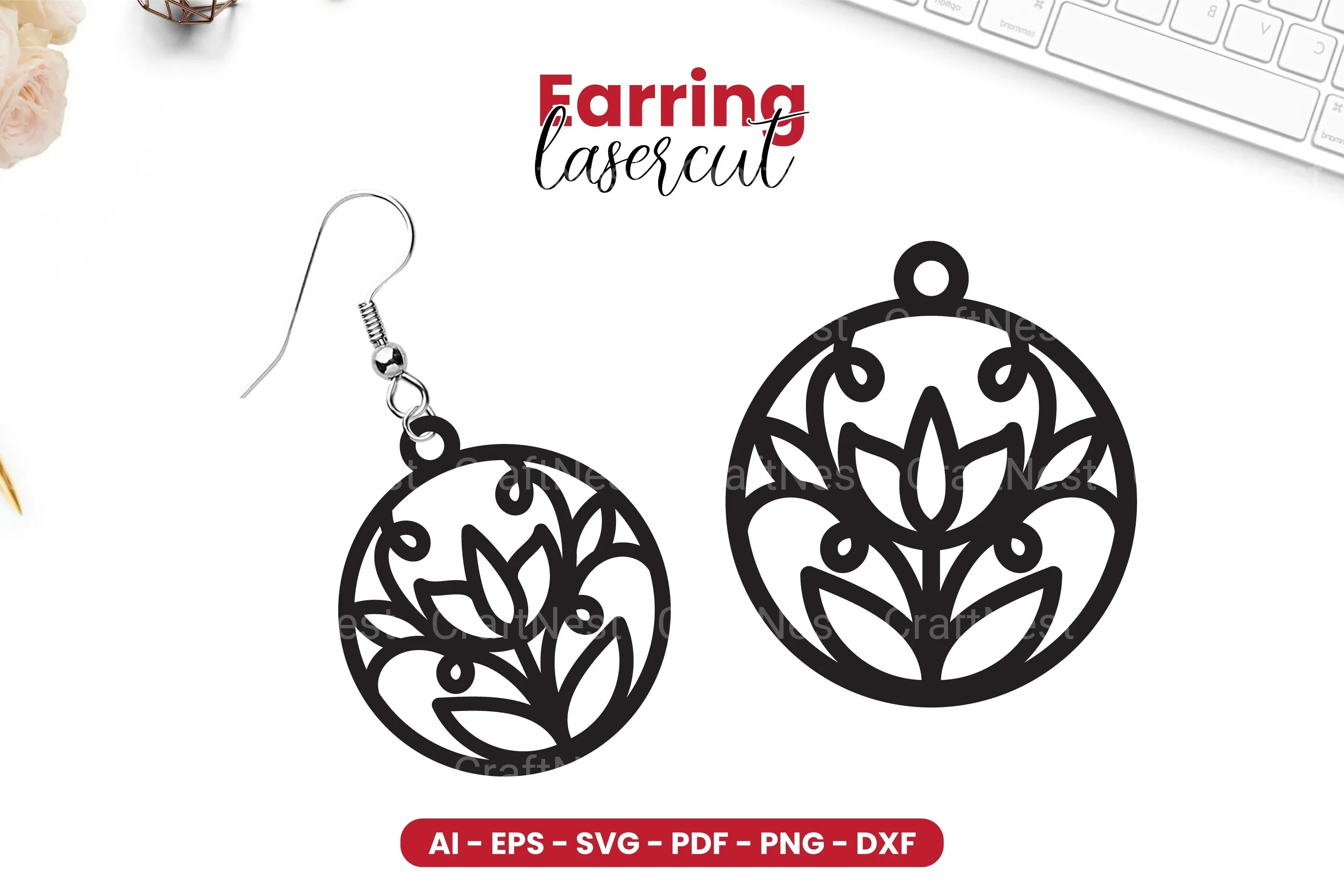 Earring Lasercut SVG Bundle - CraftNest - Digital Crafting and Art