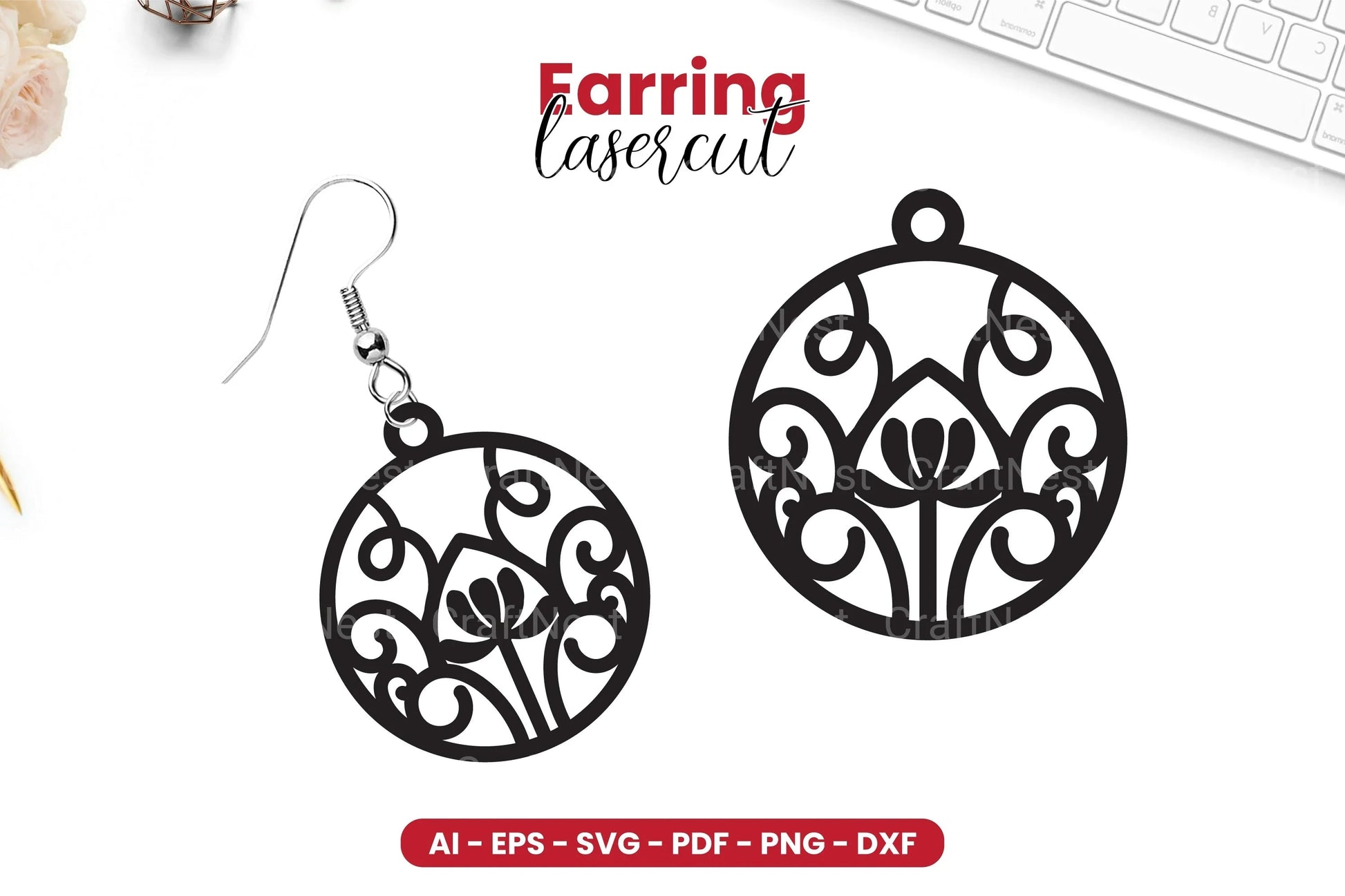 Earring Lasercut SVG Bundle - CraftNest - Digital Crafting and Art