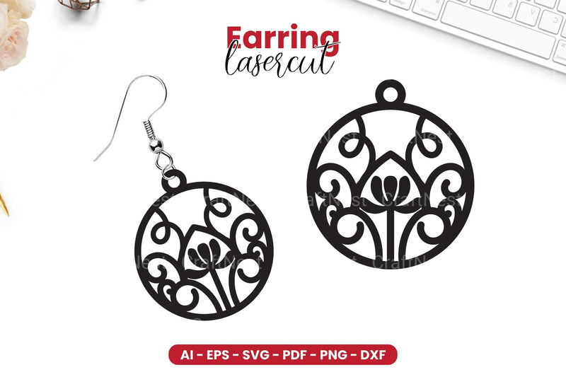 Earring Lasercut SVG Bundle - CraftNest - Digital Crafting and Art