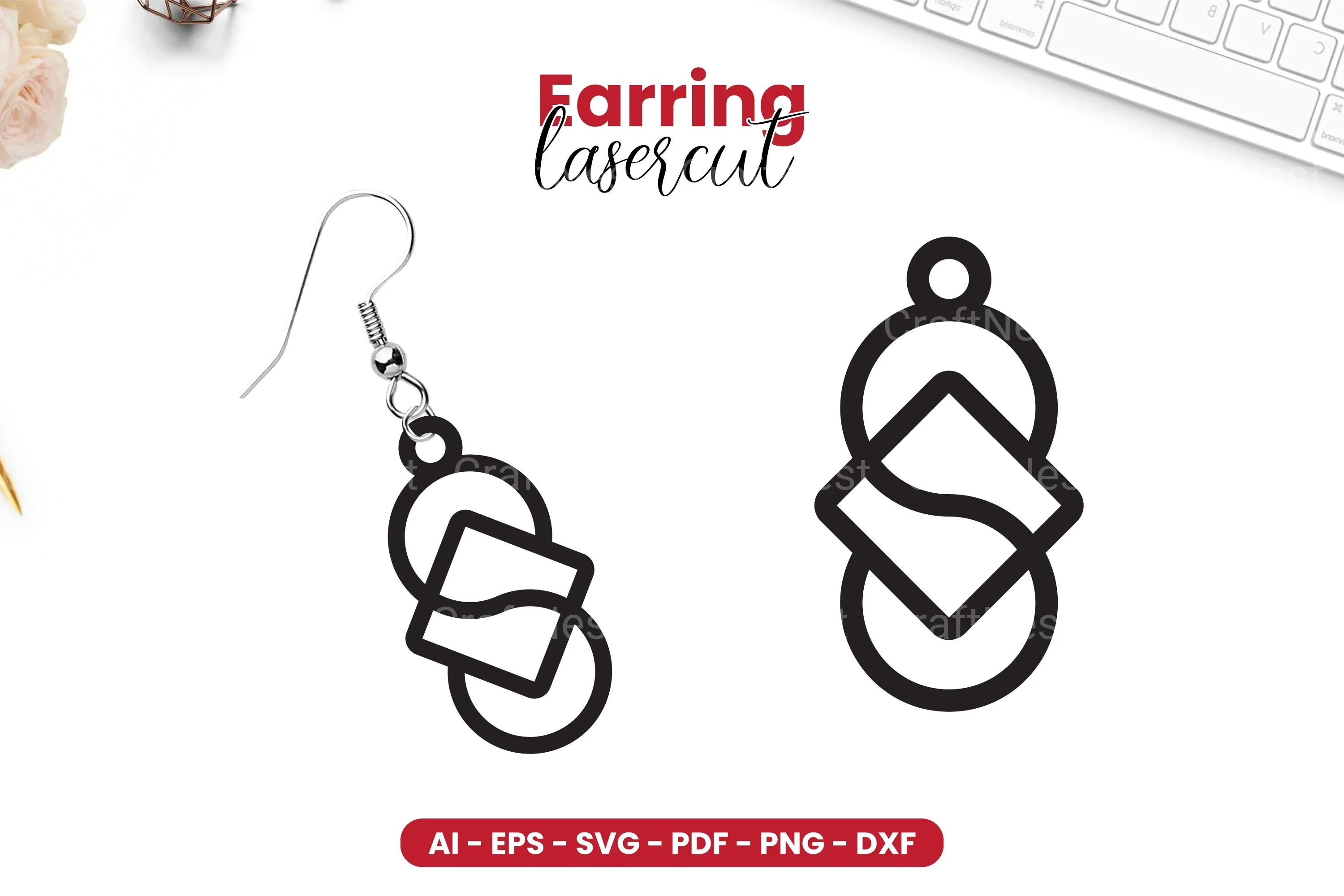 Earring Lasercut SVG Bundle - CraftNest - Digital Crafting and Art