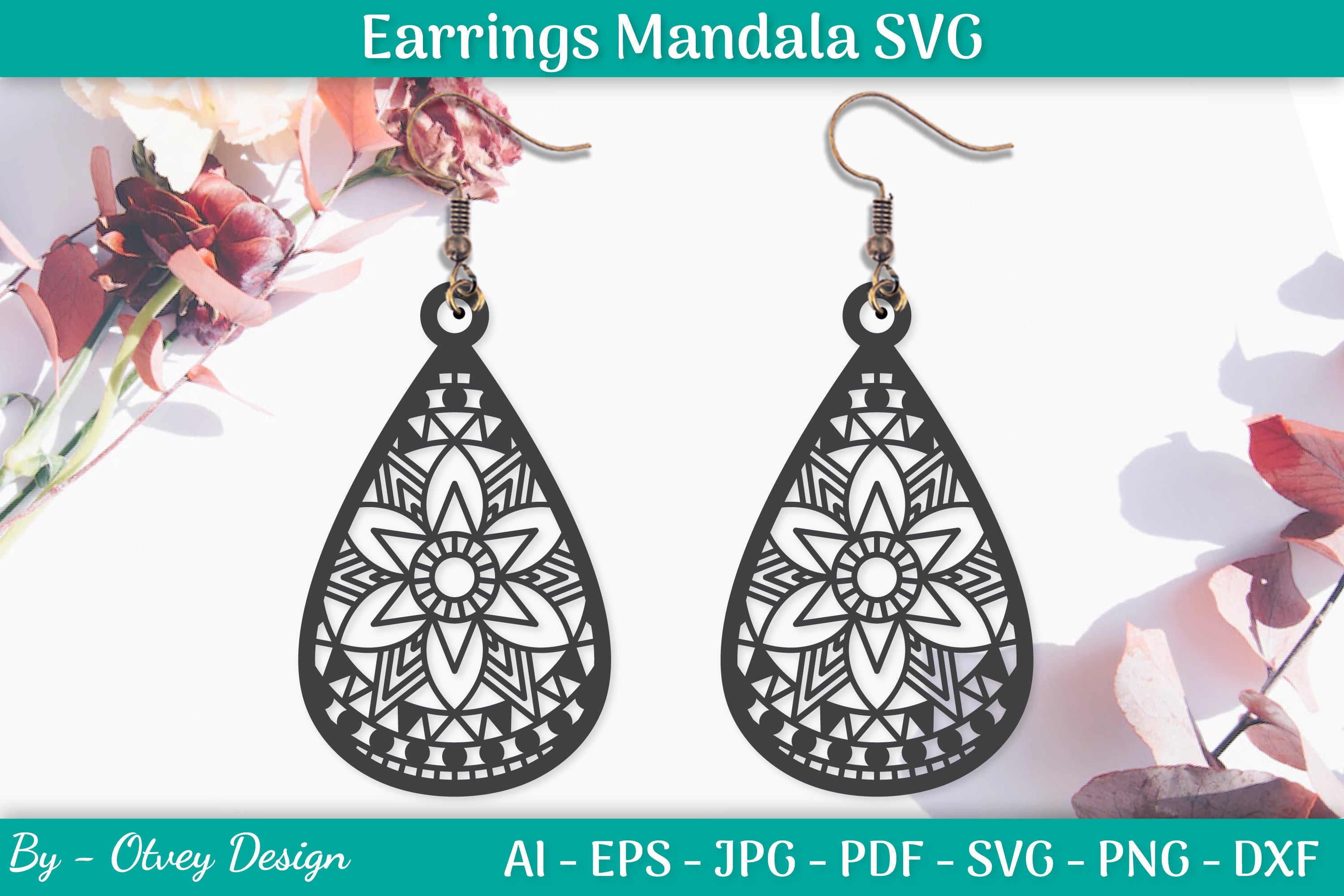 Mandala Earrings SVG Bundle