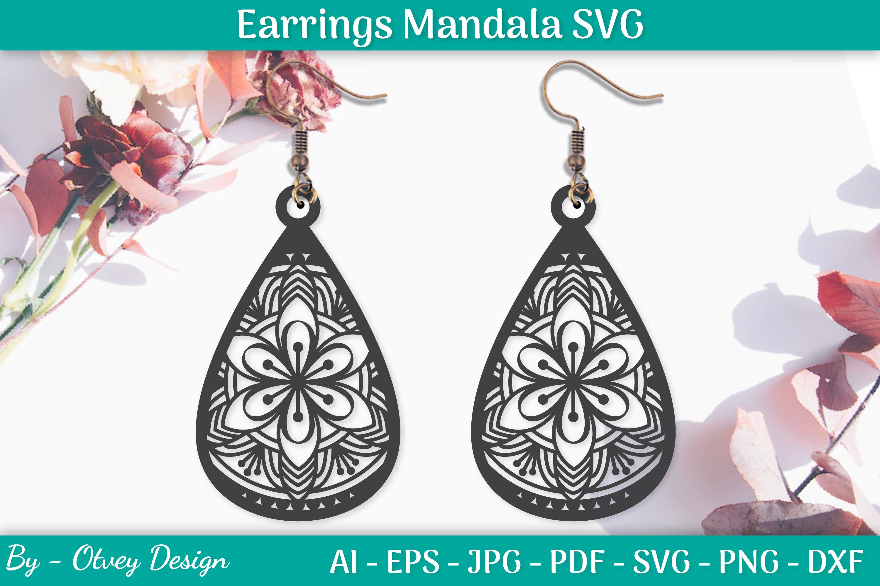Mandala Earrings SVG Bundle