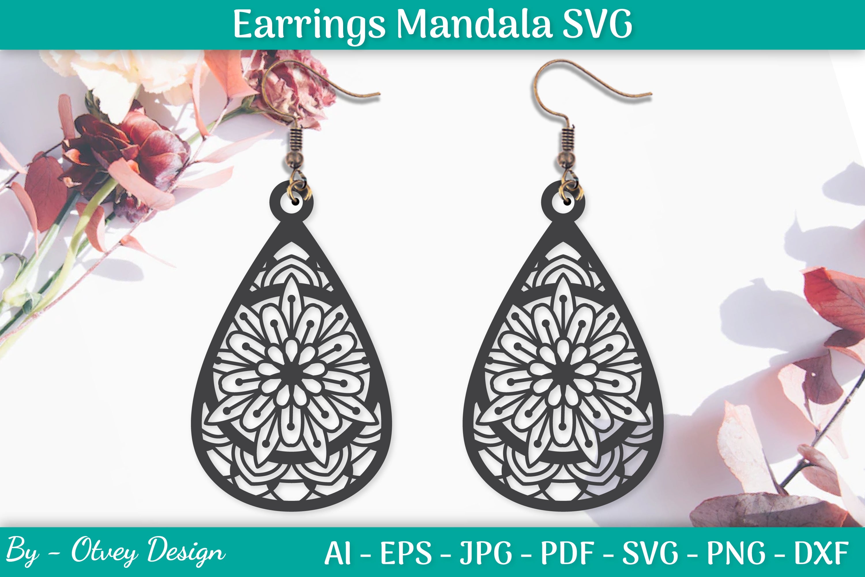 Mandala Earrings SVG Bundle