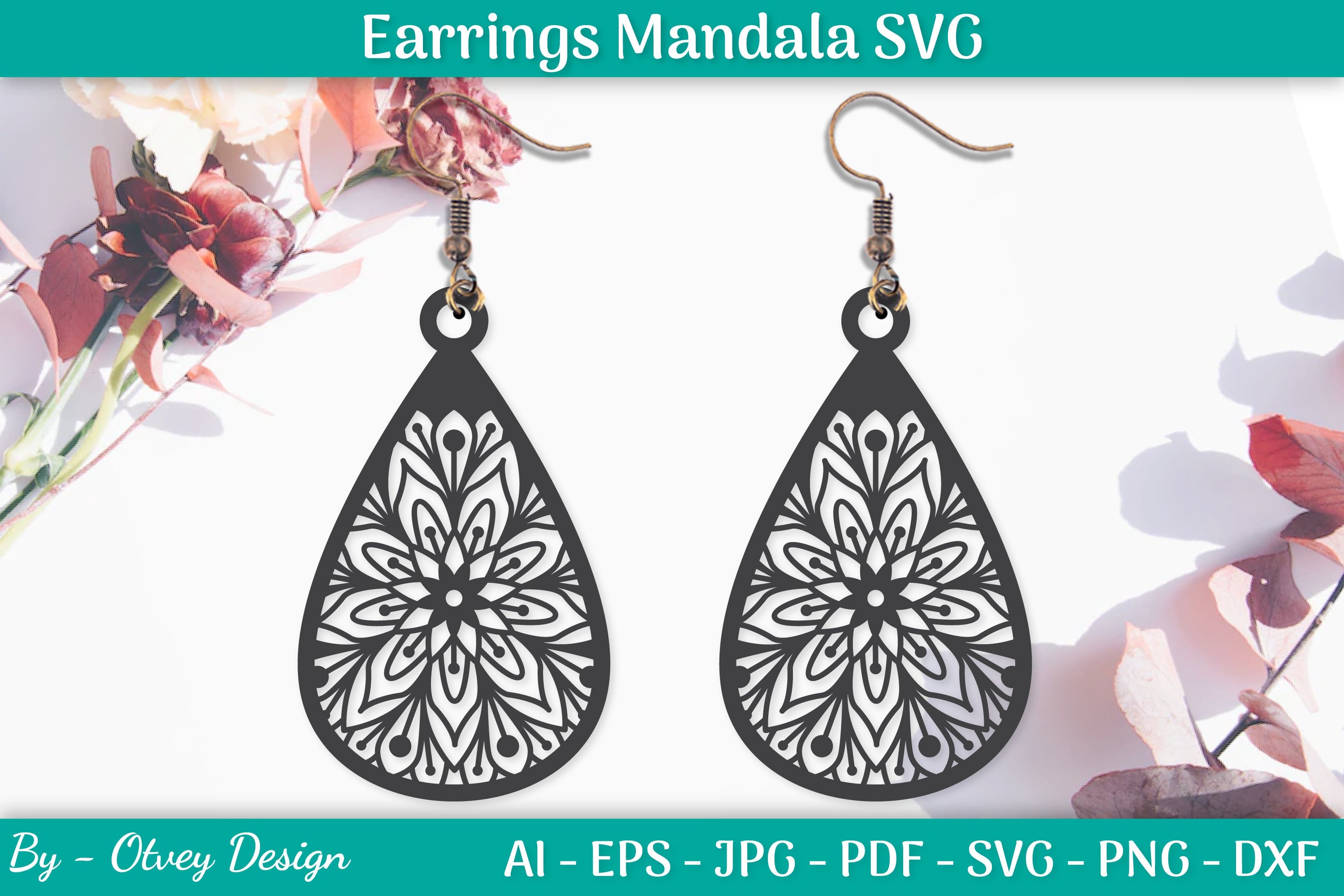 Mandala Earrings SVG Bundle