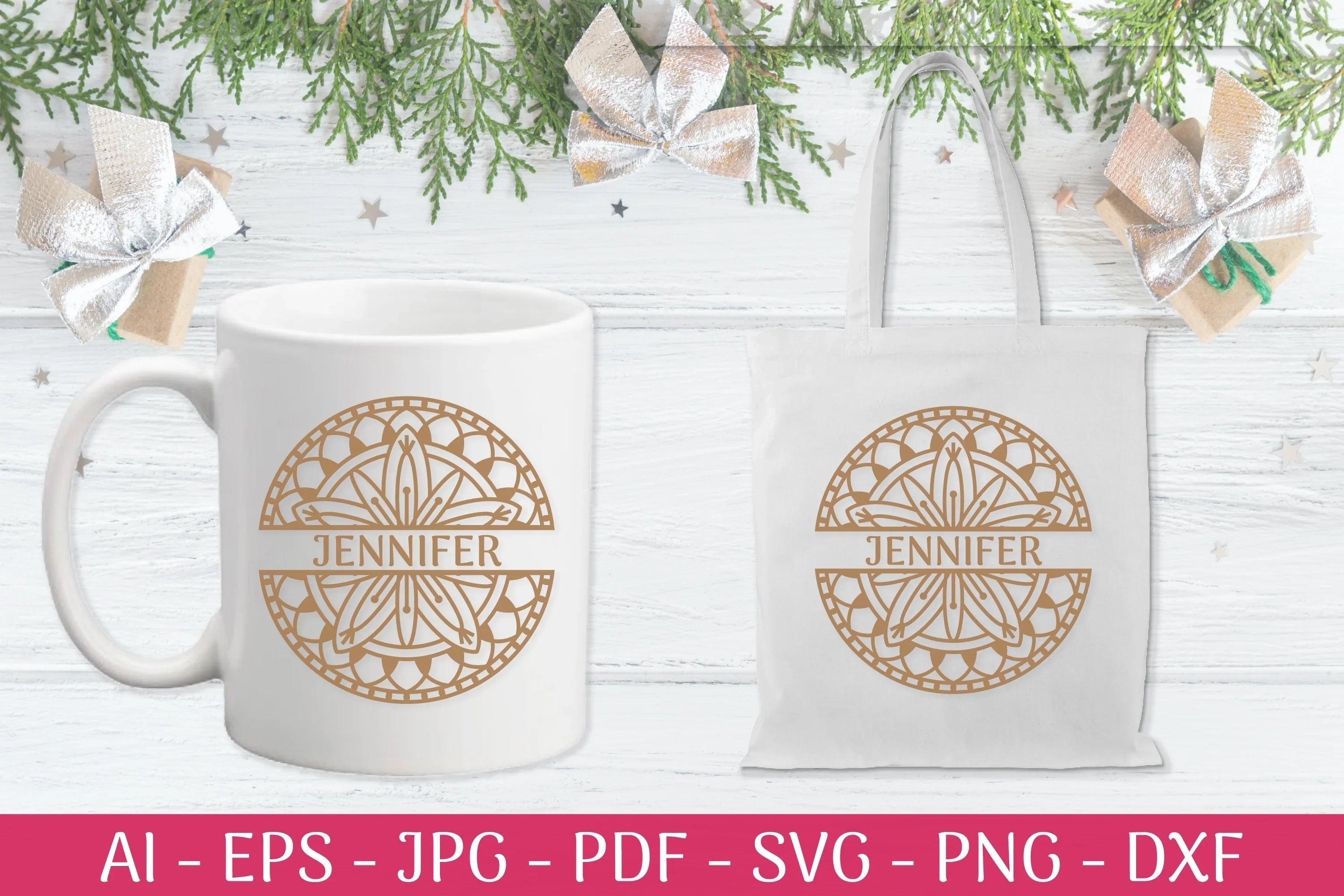 Mandala Split SVG Templates Bundle - CraftNest - Digital Crafting and Art