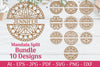 Mandala Split SVG Templates Bundle