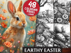 Earthy Easter Coloring Books - CraftNest
