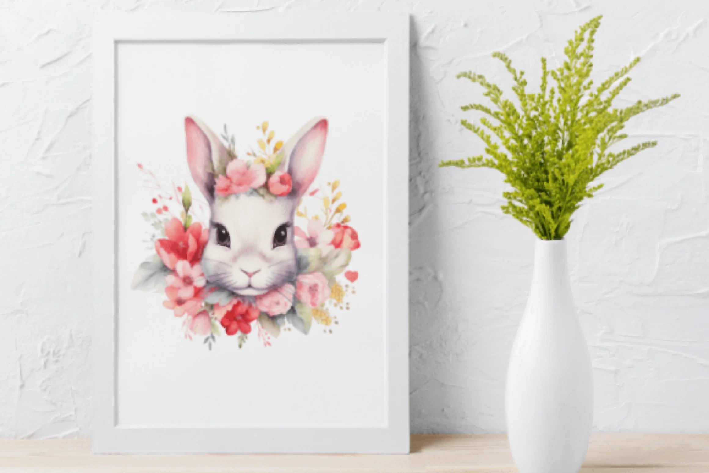 Easter Bunny Floral Clipart Bundle - CraftNest - Digital Crafting and Art