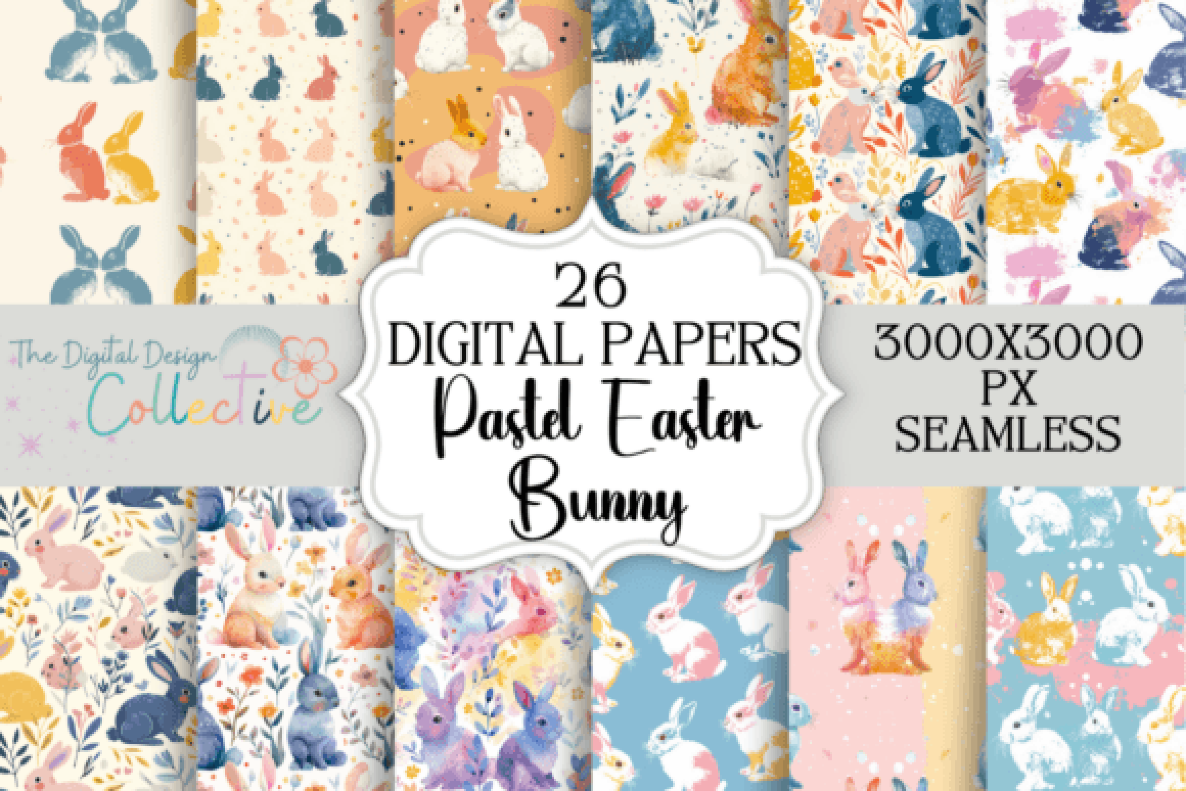 Easter Bunny Seamless Digital Paper