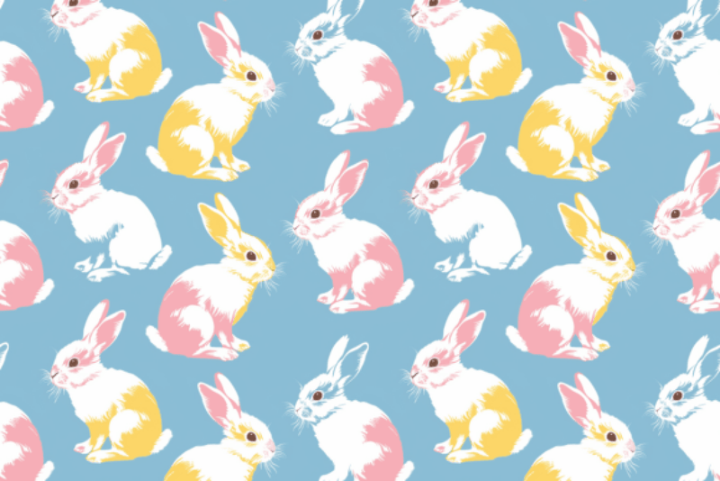 Easter Bunny Seamless Digital Paper - CraftNest - Digital Crafting and Art