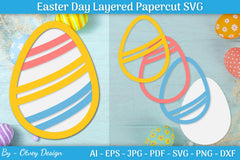 Easter Egg Layered Papercut SVG Bundle 6 - CraftNest - Digital Crafting and Art
