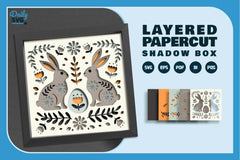 Easter Bunny Folk Art Papercut SVG Bundle - CraftNest - Digital Crafting and Art