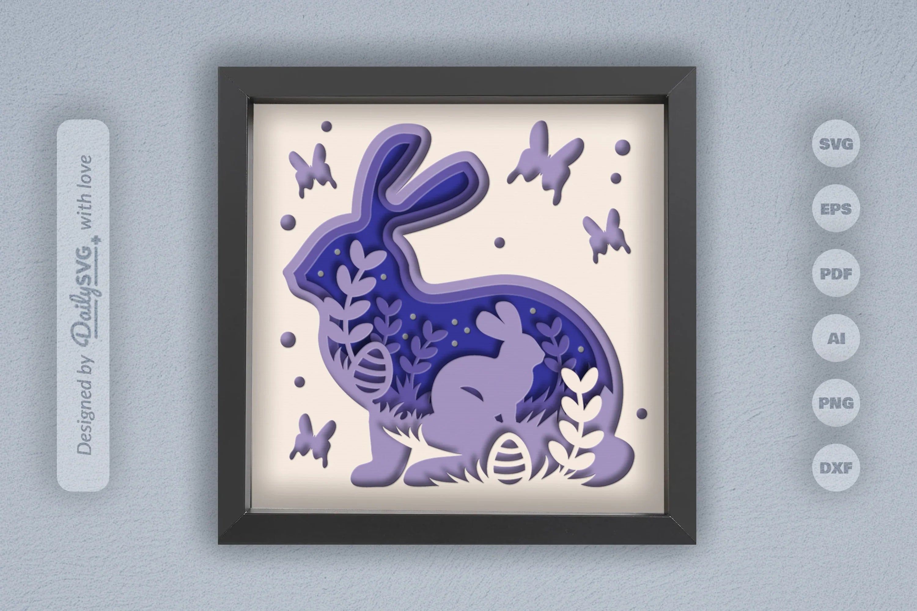 Easter Bunny Papercut SVG Bundle - CraftNest - Digital Crafting and Art