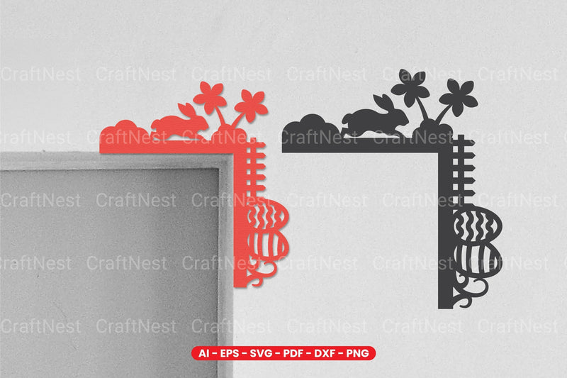 Easter Door Corner Laser Cut SVG Bundle - CraftNest - Digital Crafting and Art