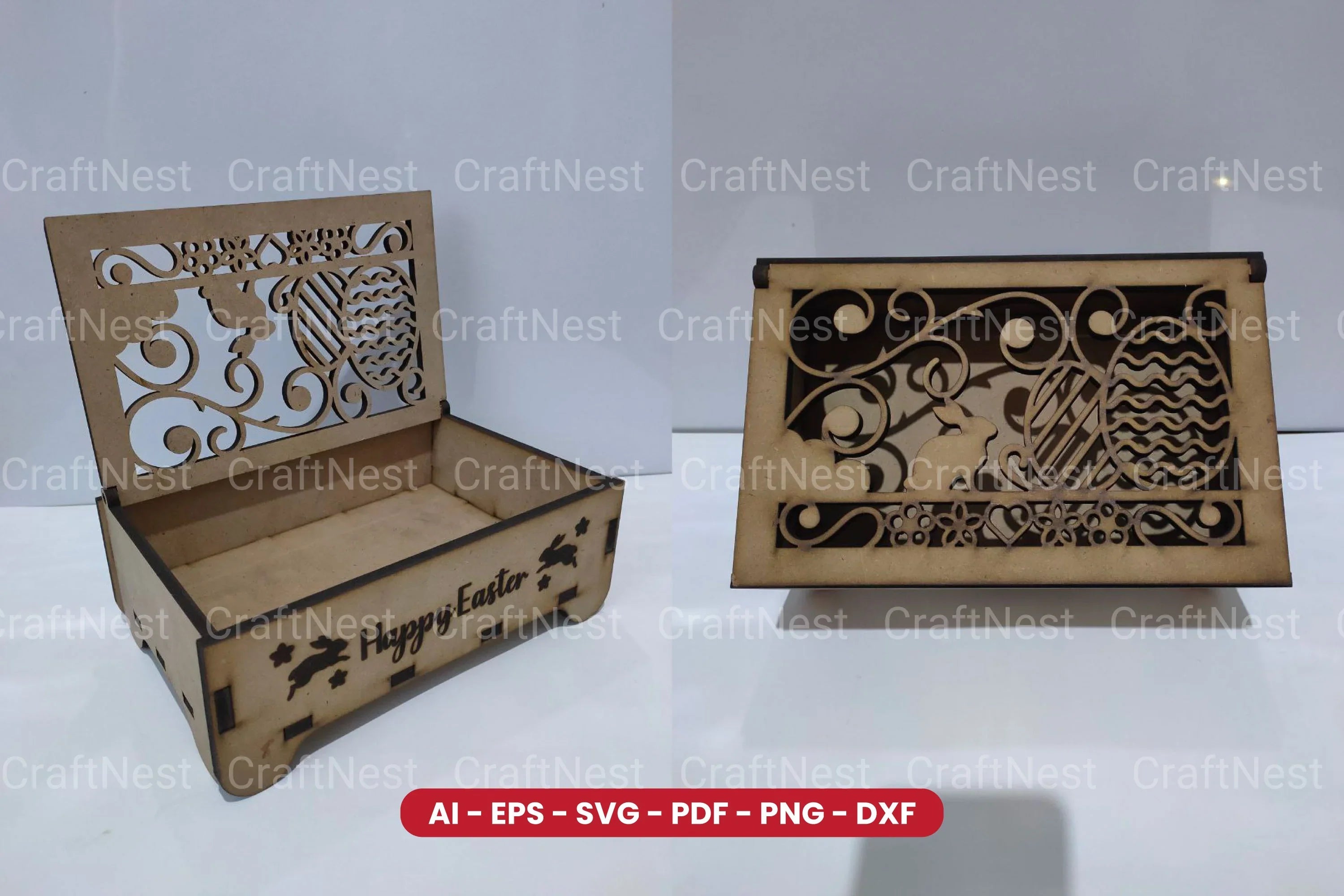 Easter Egg Box Lasercut SVG Bundle - CraftNest - Digital Crafting and Art