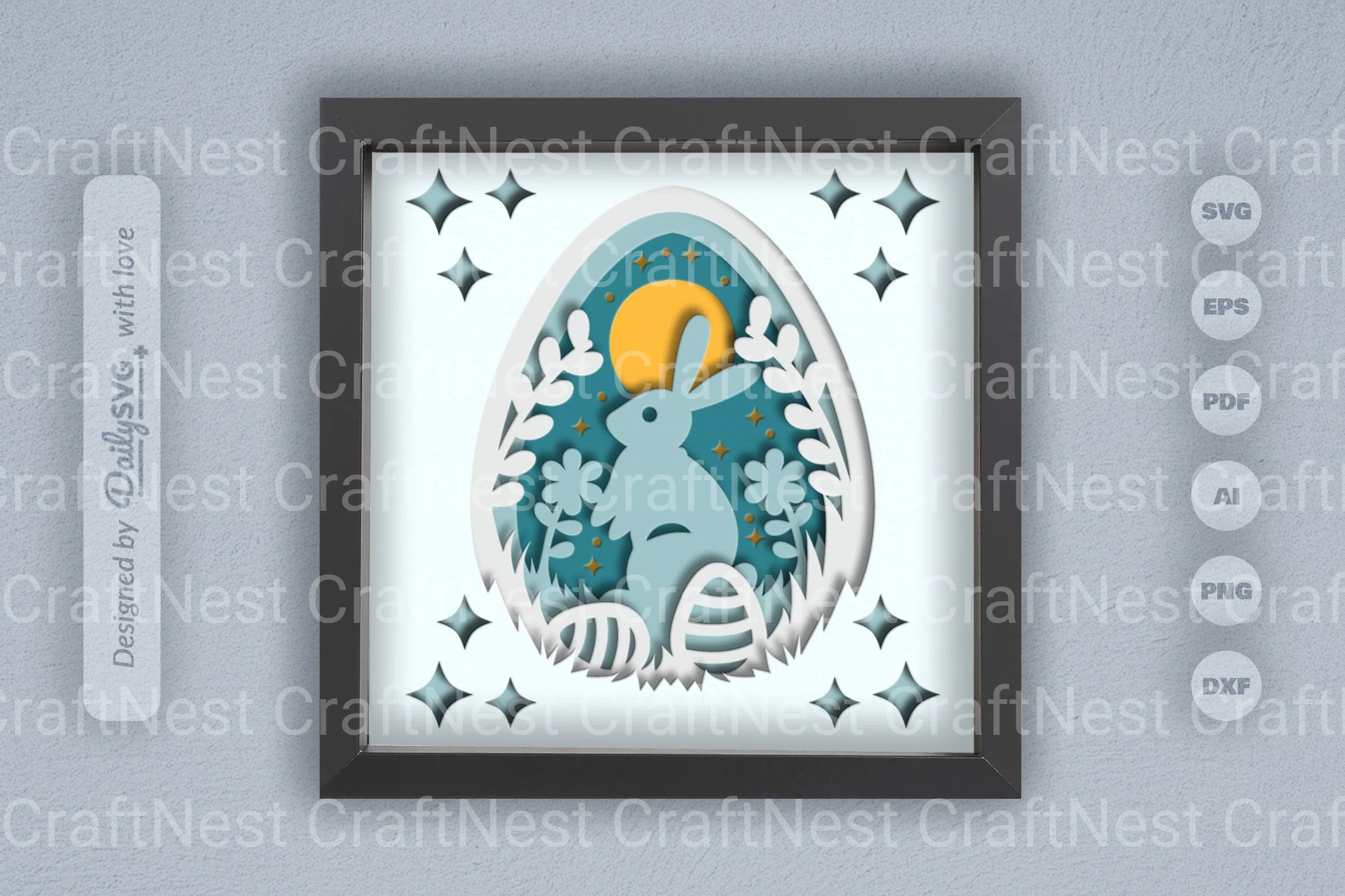 Easter Bunny Papercut SVG Bundle