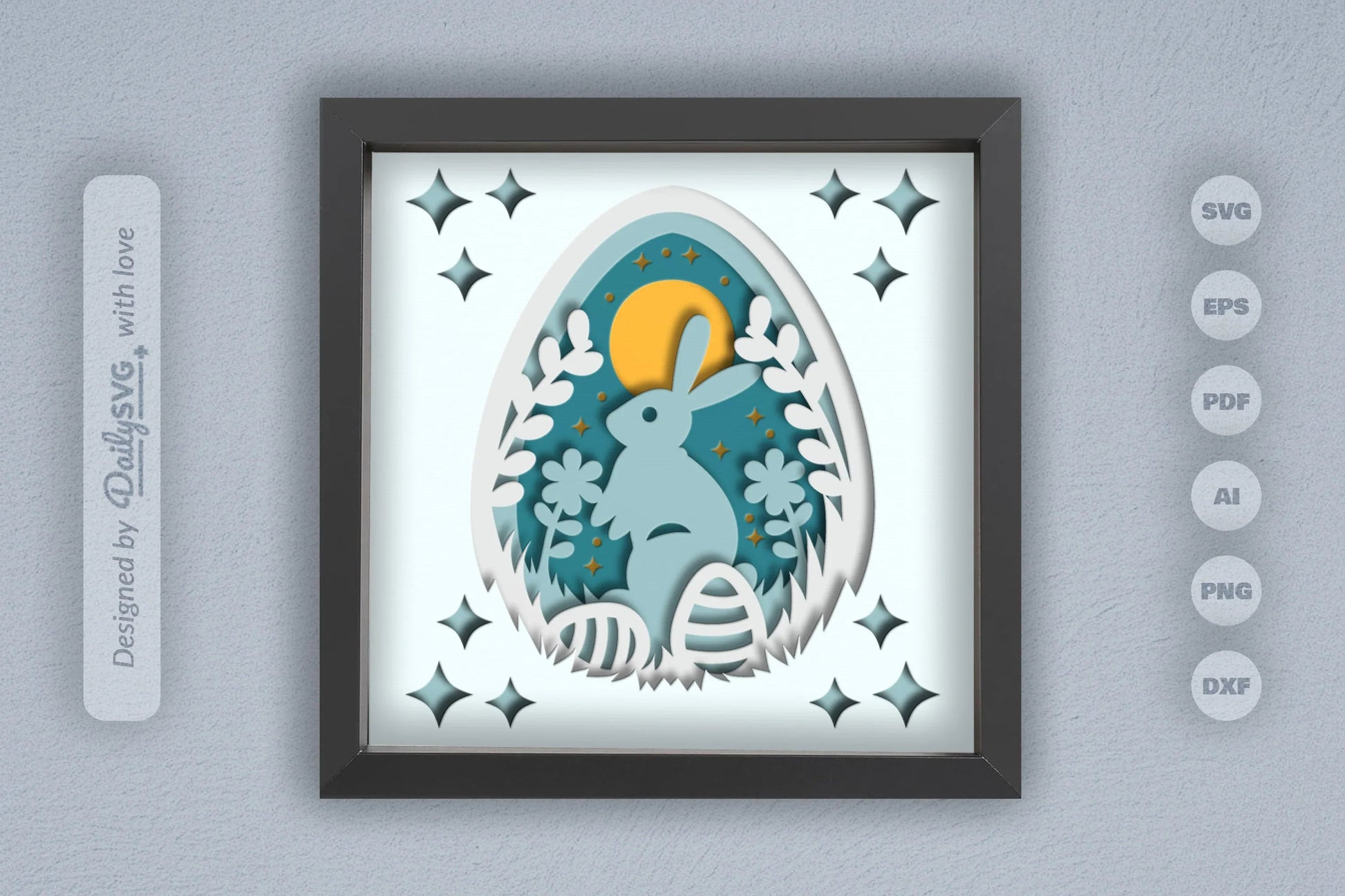 Easter Bunny Papercut SVG Bundle 1 - CraftNest - Digital Crafting and Art