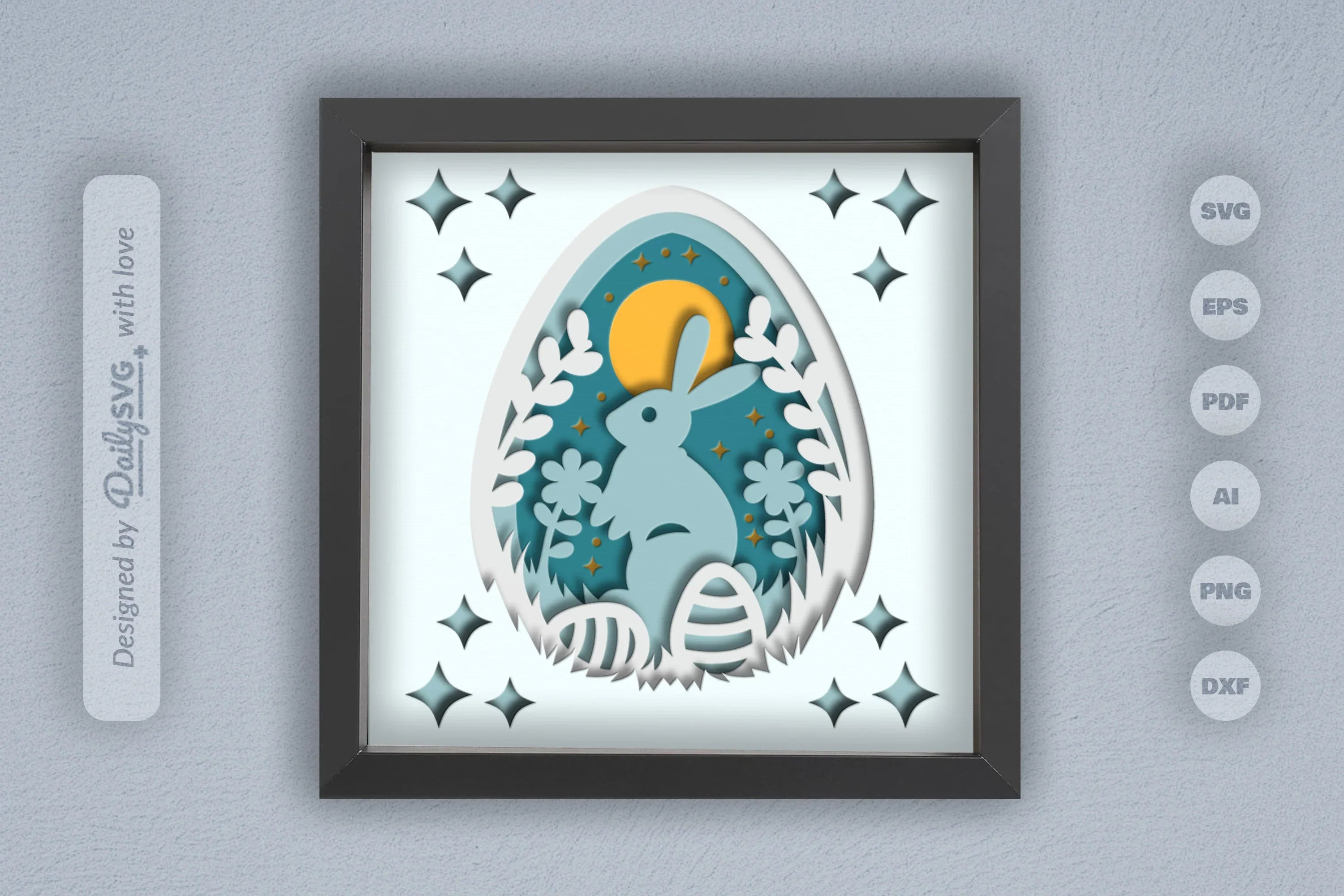 Easter Bunny Papercut SVG Bundle 1 - CraftNest - Digital Crafting and Art
