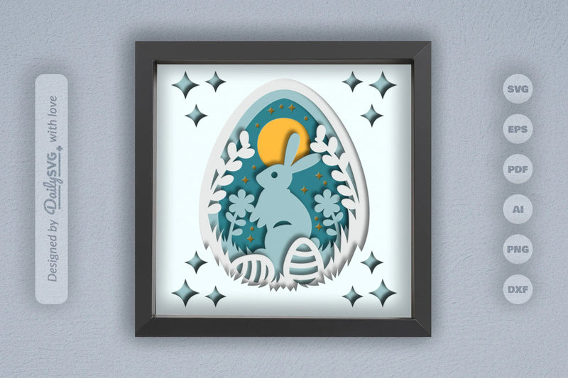 Easter Bunny Papercut SVG Bundle 1 - CraftNest - Digital Crafting and Art
