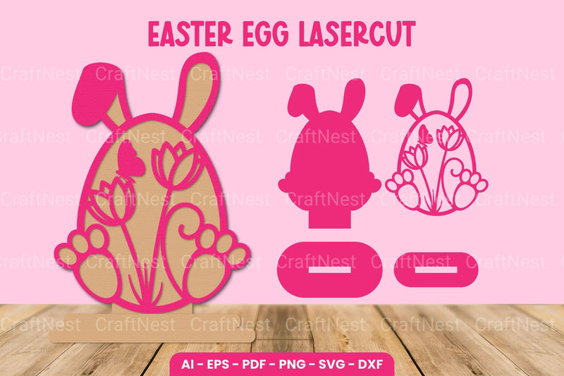 Easter Egg Laser Cut SVG Bundle Clipart - CraftNest - Digital Crafting and Art